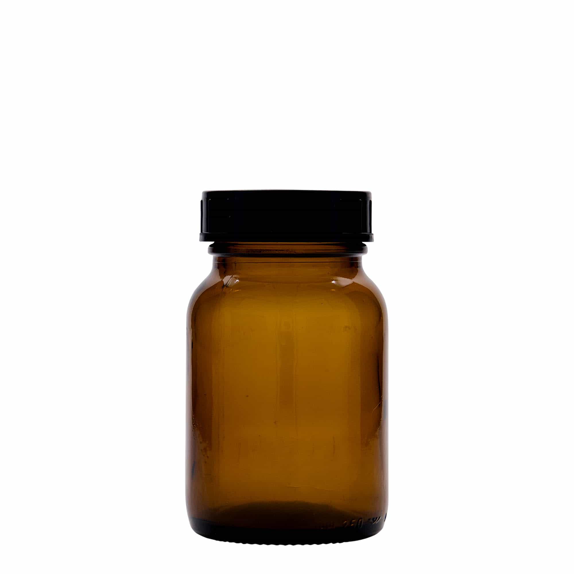 250 ml laia kaelaga purk, pruun, sulgur: DIN 55