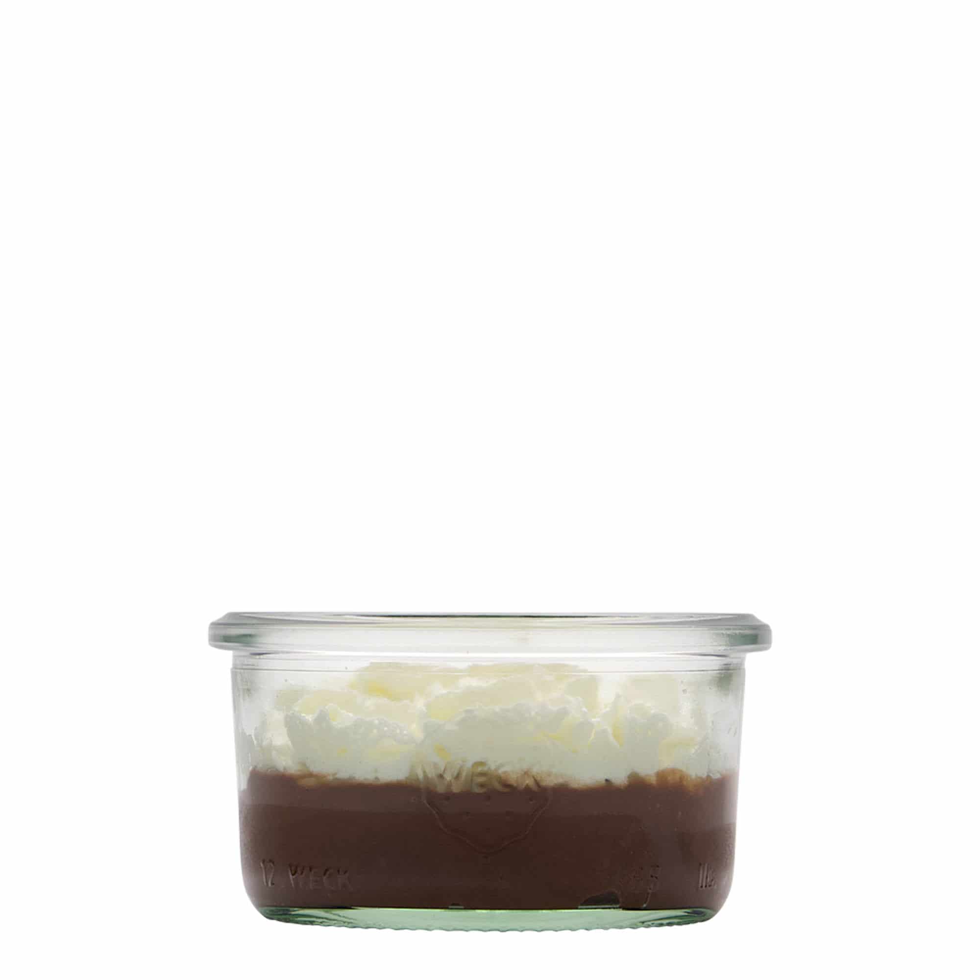 165 ml WECKi laia suuga purk, sulgur: ümar serv