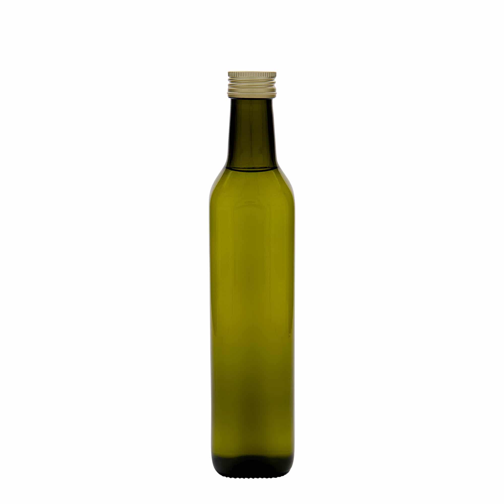 500 ml klaaspudel 'Marasca', ruudukujuline, antiikroheline, suuava: PP 31,5