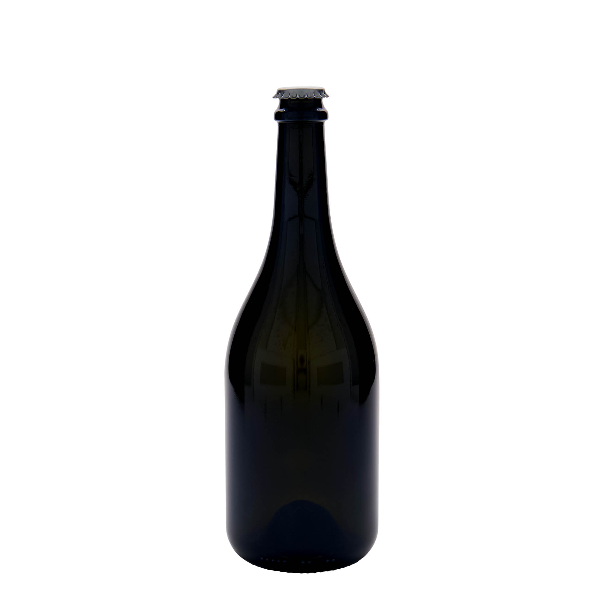 750 ml õllepudel 'Horta', klaas, antiikroheline, suuava: kroonkaan