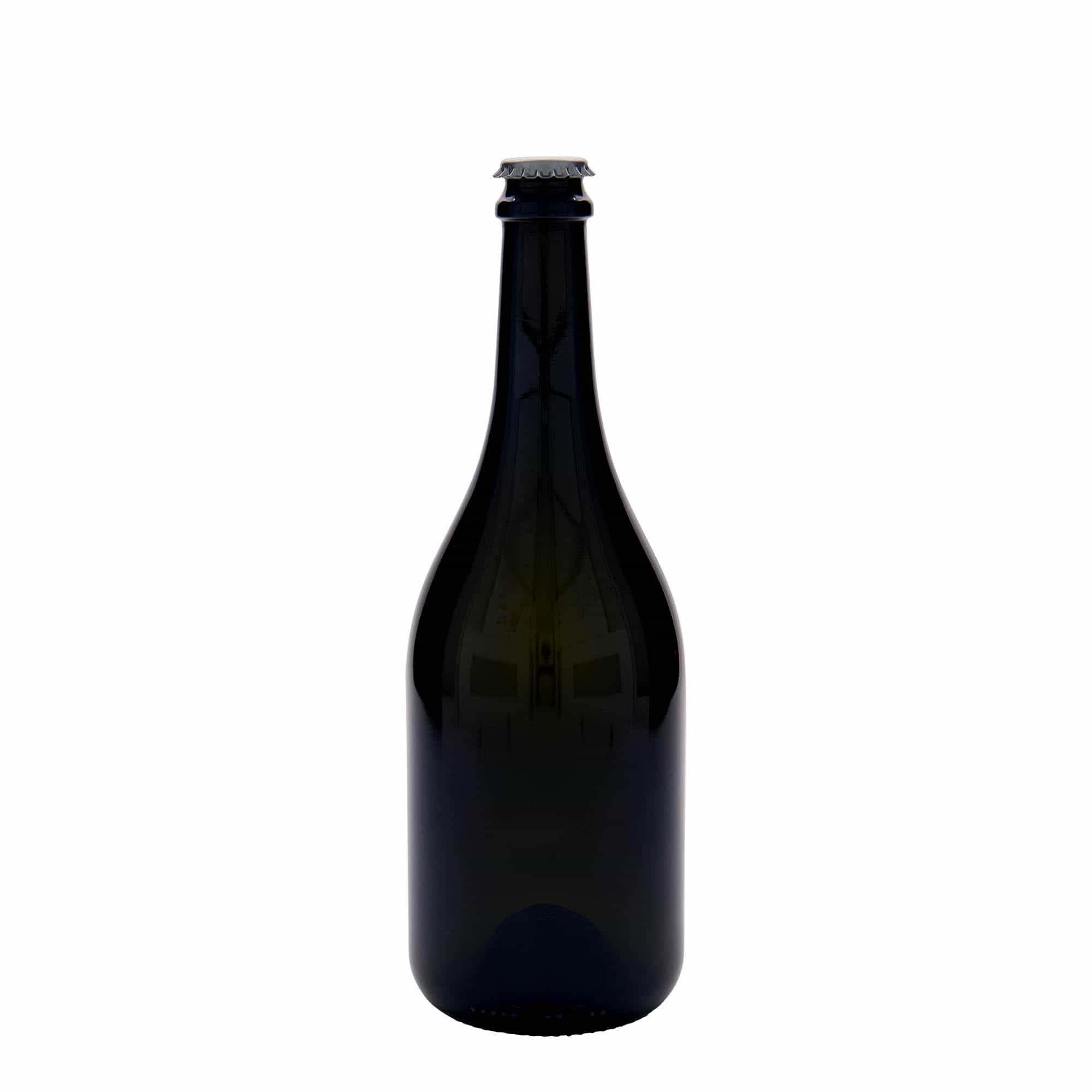 750 ml õllepudel 'Horta', klaas, antiikroheline, suuava: kroonkaan