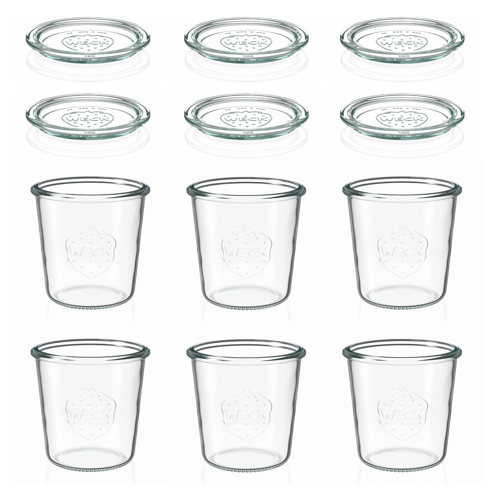 6x 580 ml WECK-klaaspurk klaaskaanega RR 100