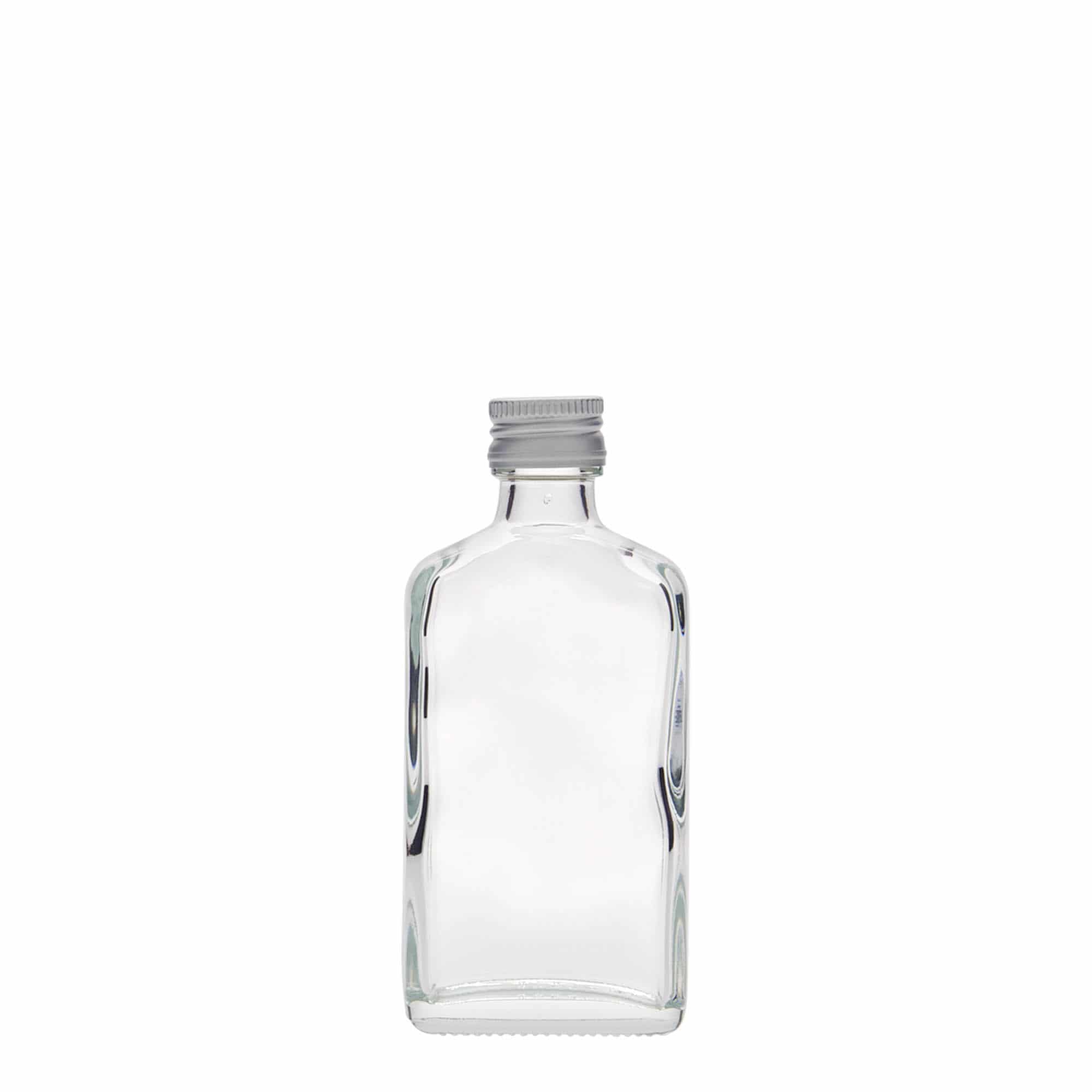 50 ml taskupudel, ristkülikukujuline, klaas, sulgur: PP 18