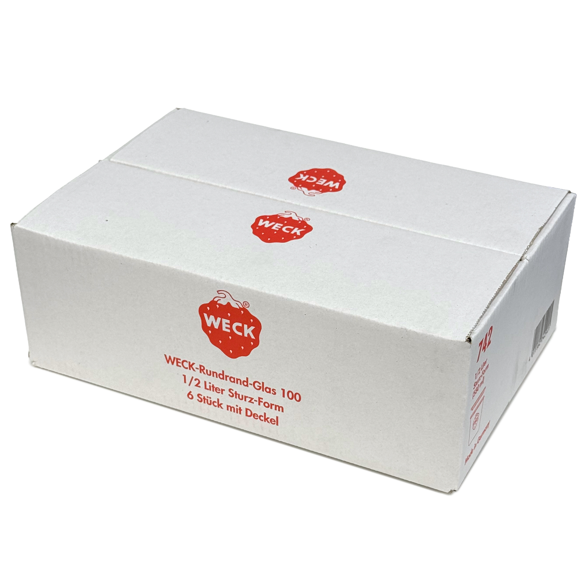 6x 580 ml WECK-klaaspurk klaaskaanega RR 100