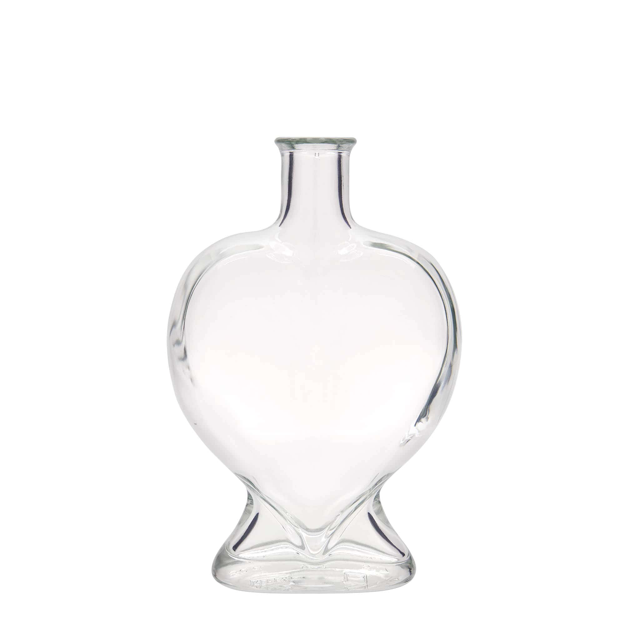 500 ml klaaspudel 'Süda', avaus: kork