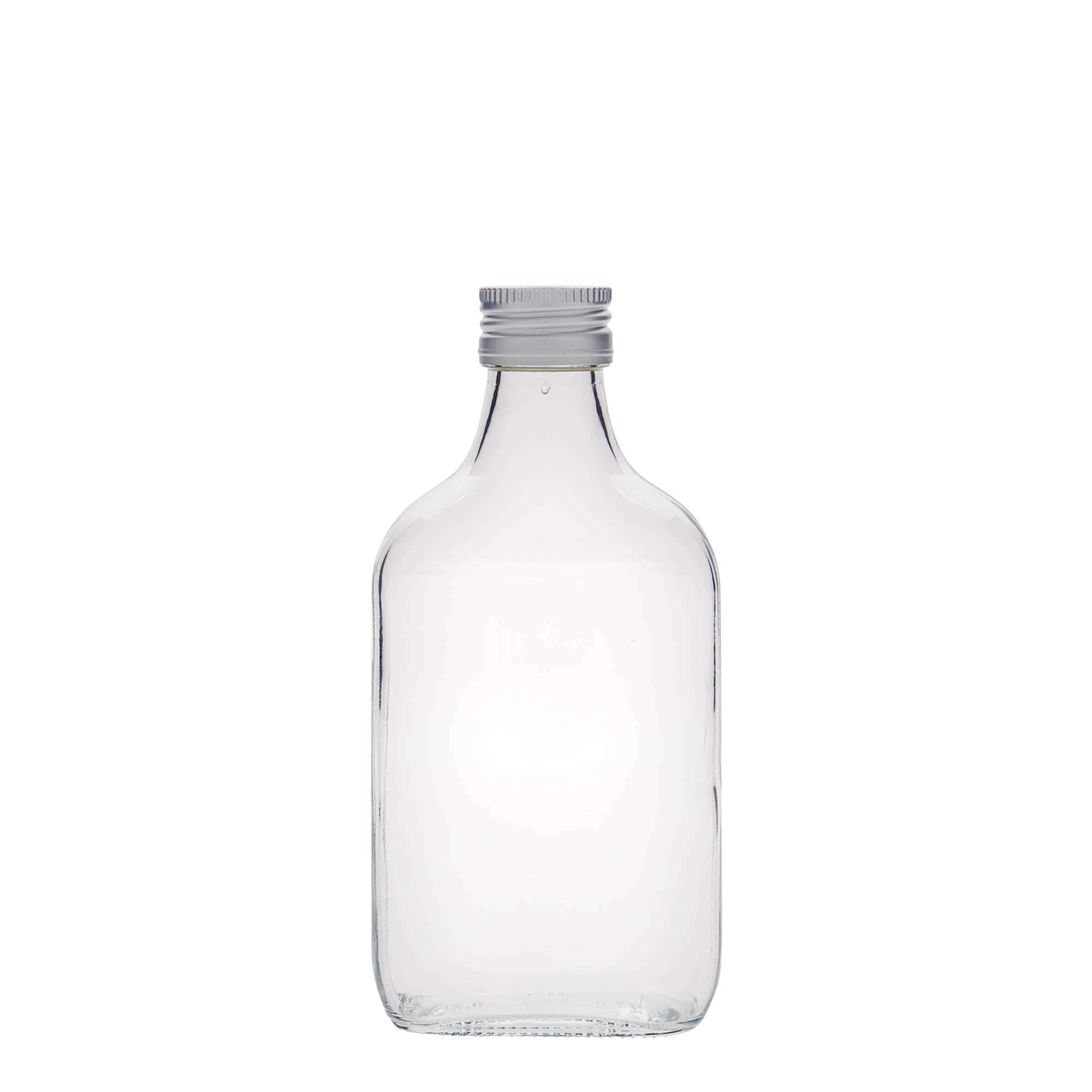 200 ml taskupudel, ristkülikukujuline, klaas, sulgur: PP 28
