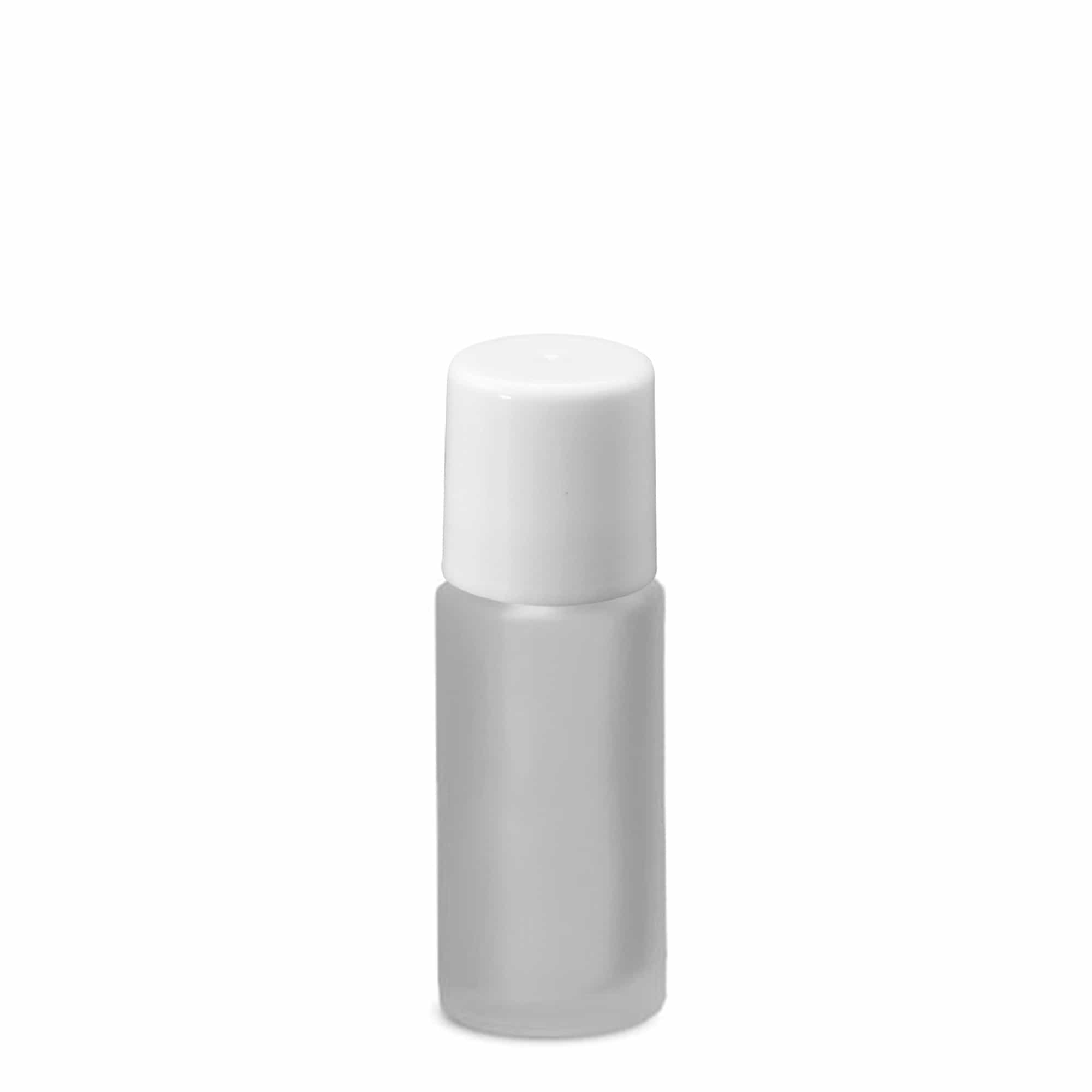 50 ml rull-pudel, klaas, härmas, suu: keeratava korgiga