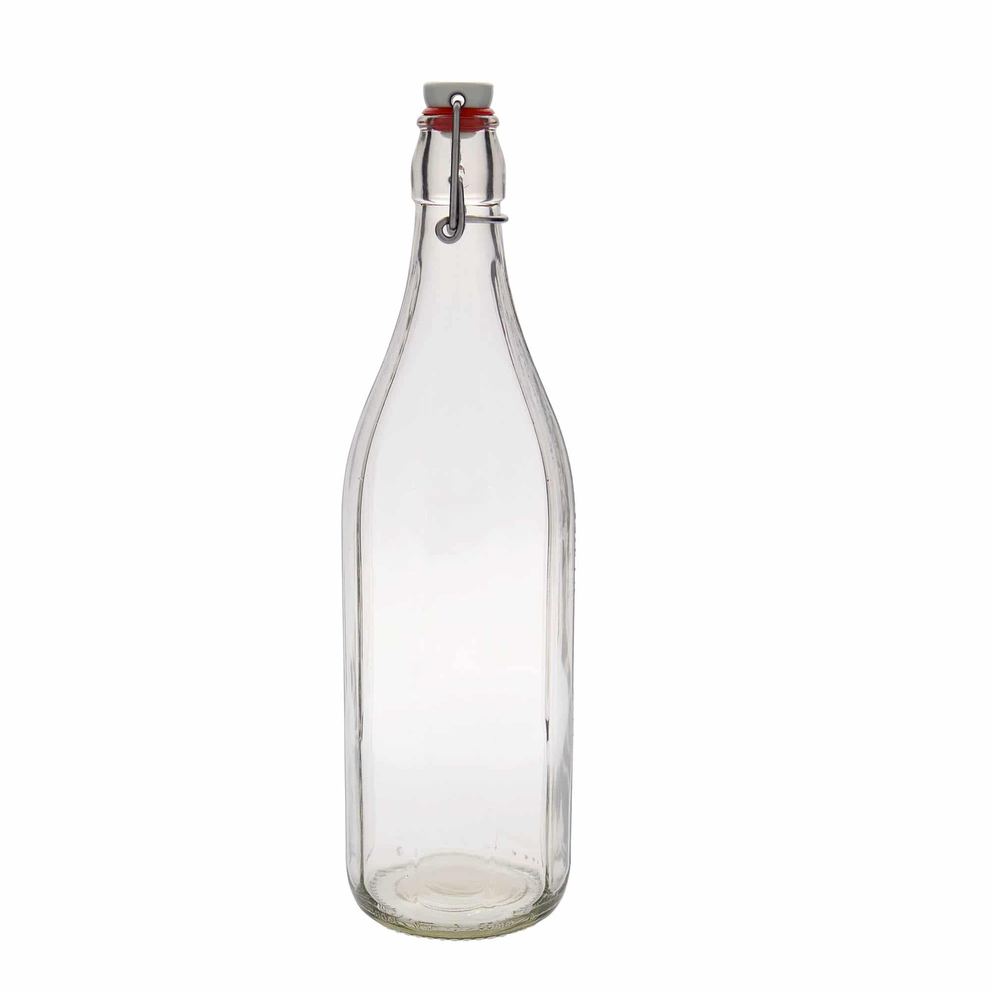 1000 ml klaaspudel 'Bravo', kümnekandiline, sulgur: traatkork