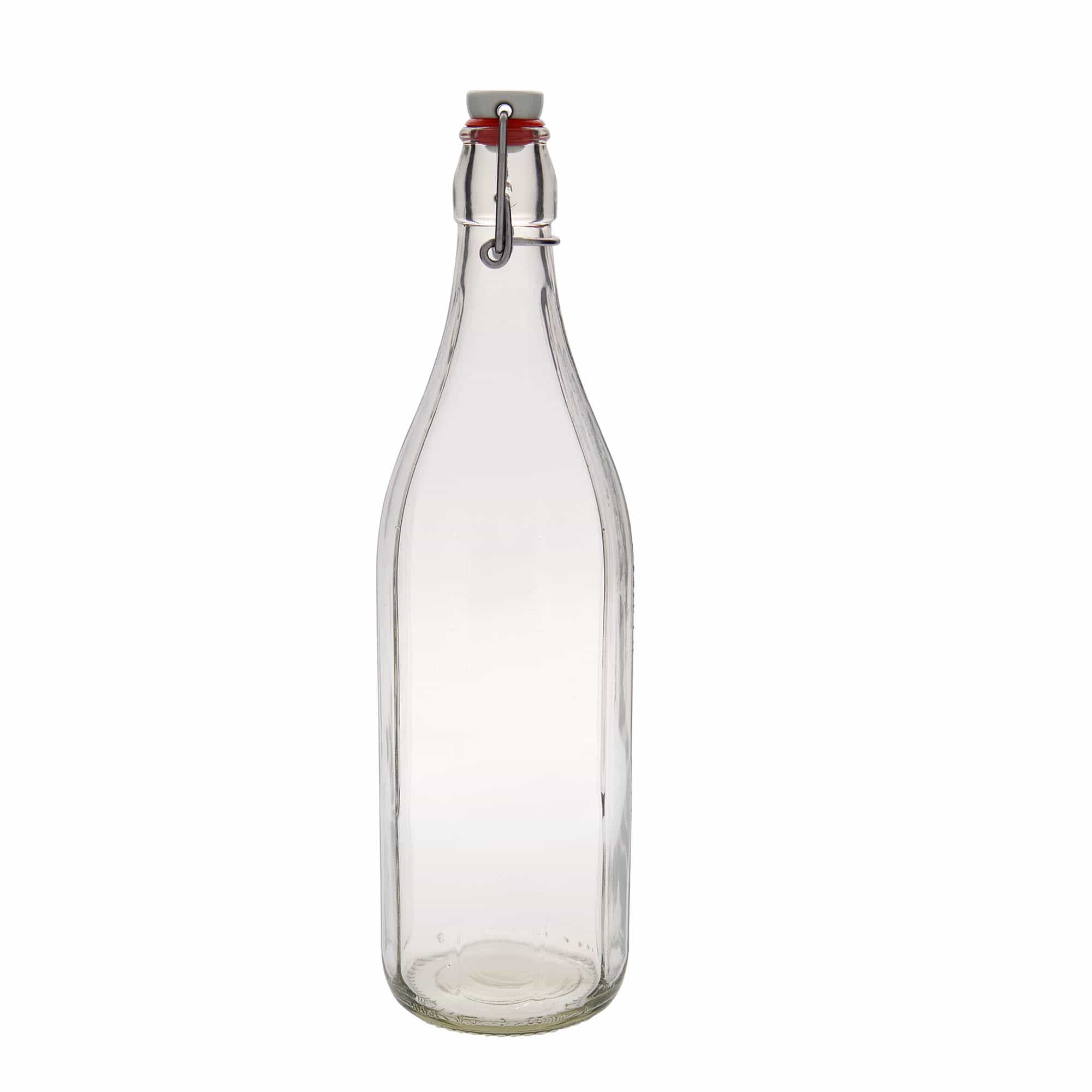 1.000 ml klaaspudel 'Bravo' #, kümnekandiline, suue: klambrikork