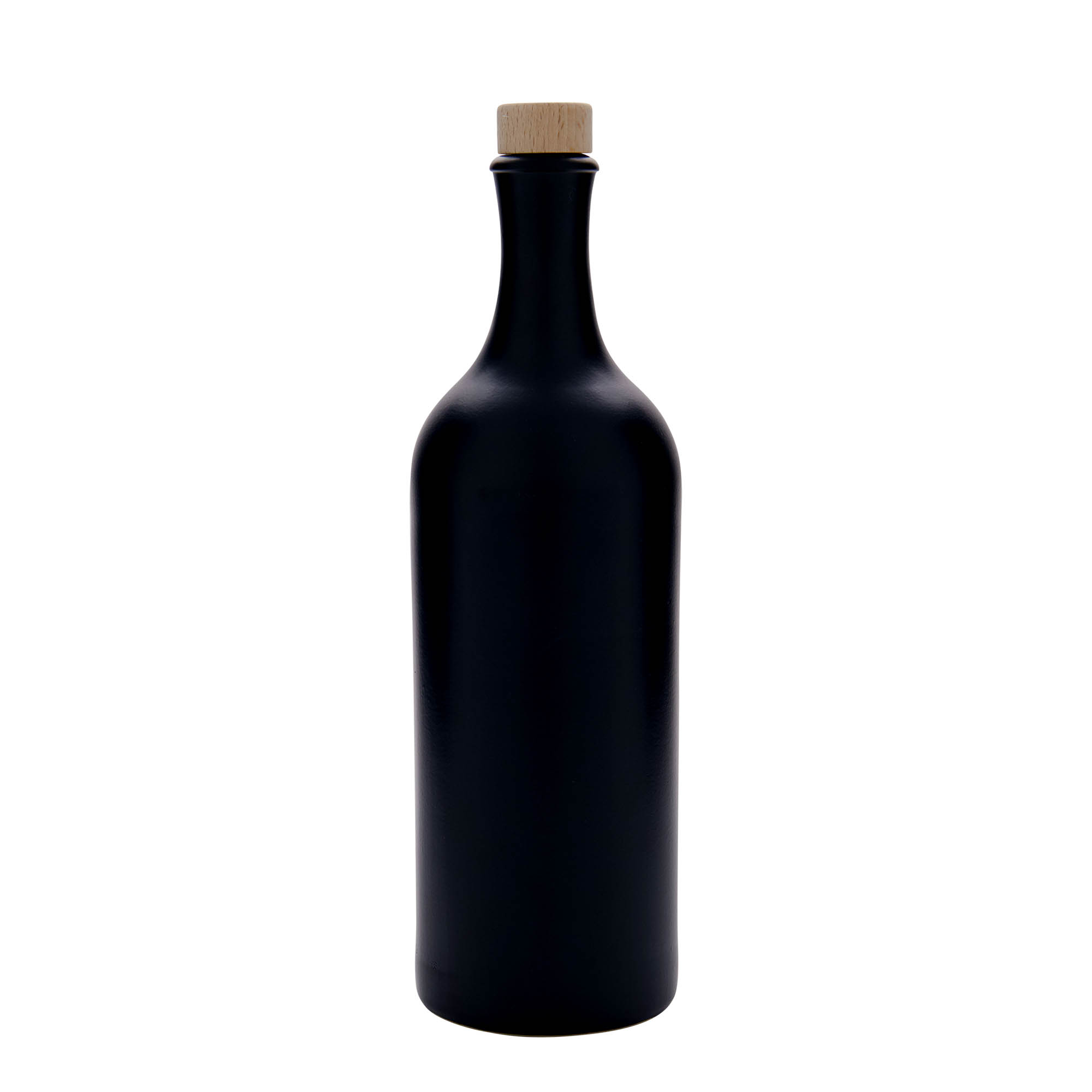 750 ml keraamiline kõrge kaelaga kruus, must, ava: kork
