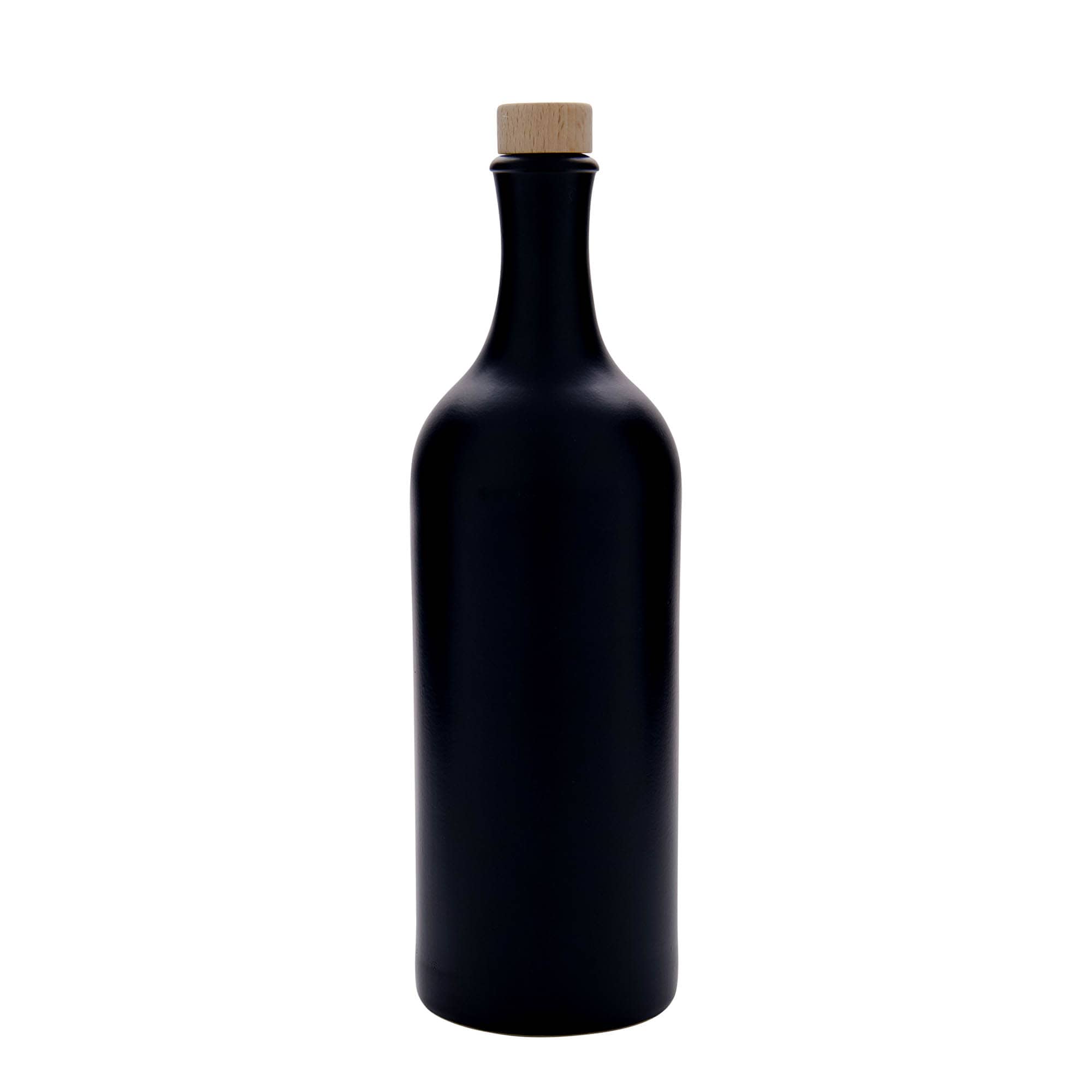 750 ml keraamiline kõrge kaelaga kruus, must, ava: kork