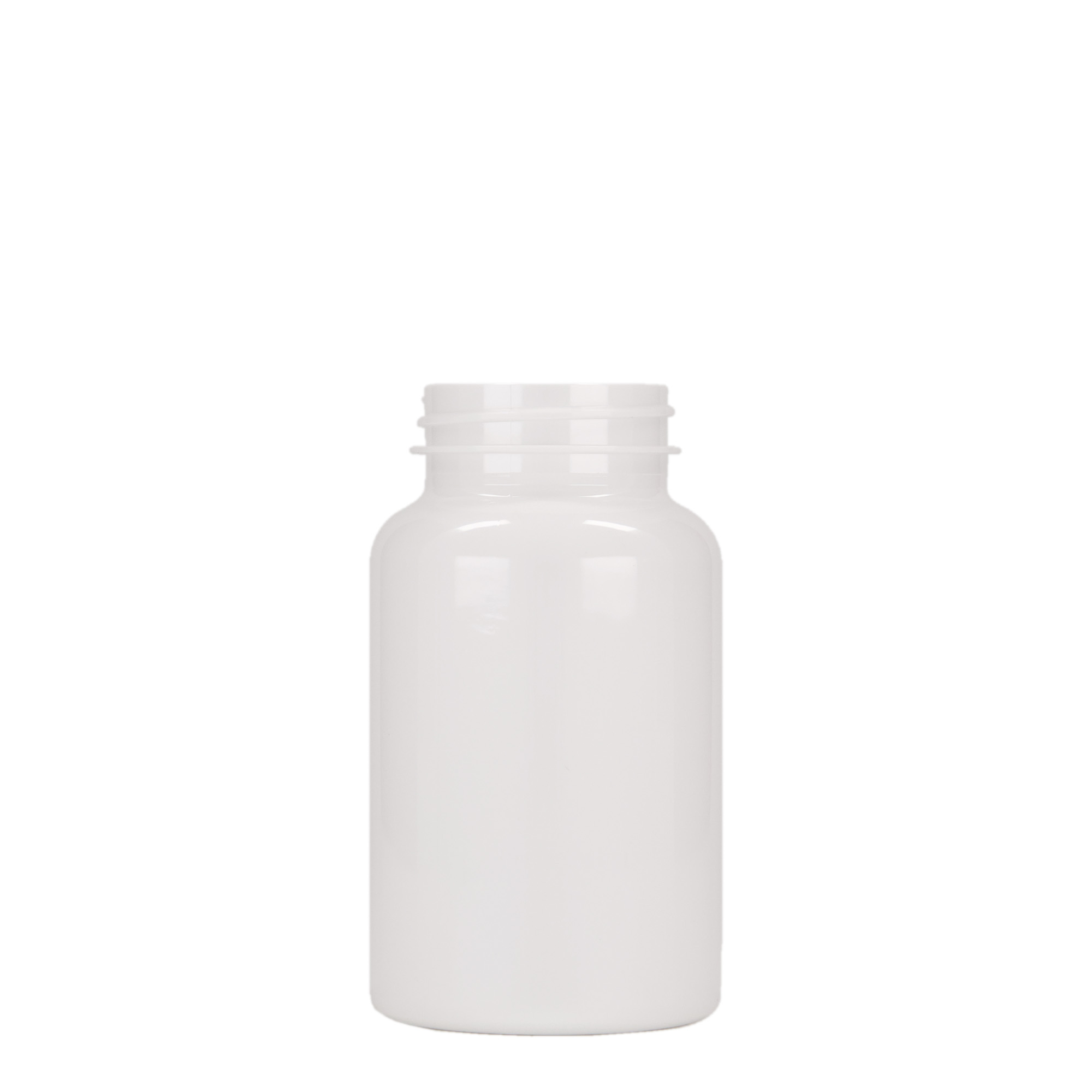 200 ml PET-purk, plastik, valge, avaus: 45/400