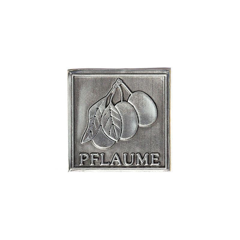 Tinasilt 'Ploom', ruudukujuline, metall, hõbedane