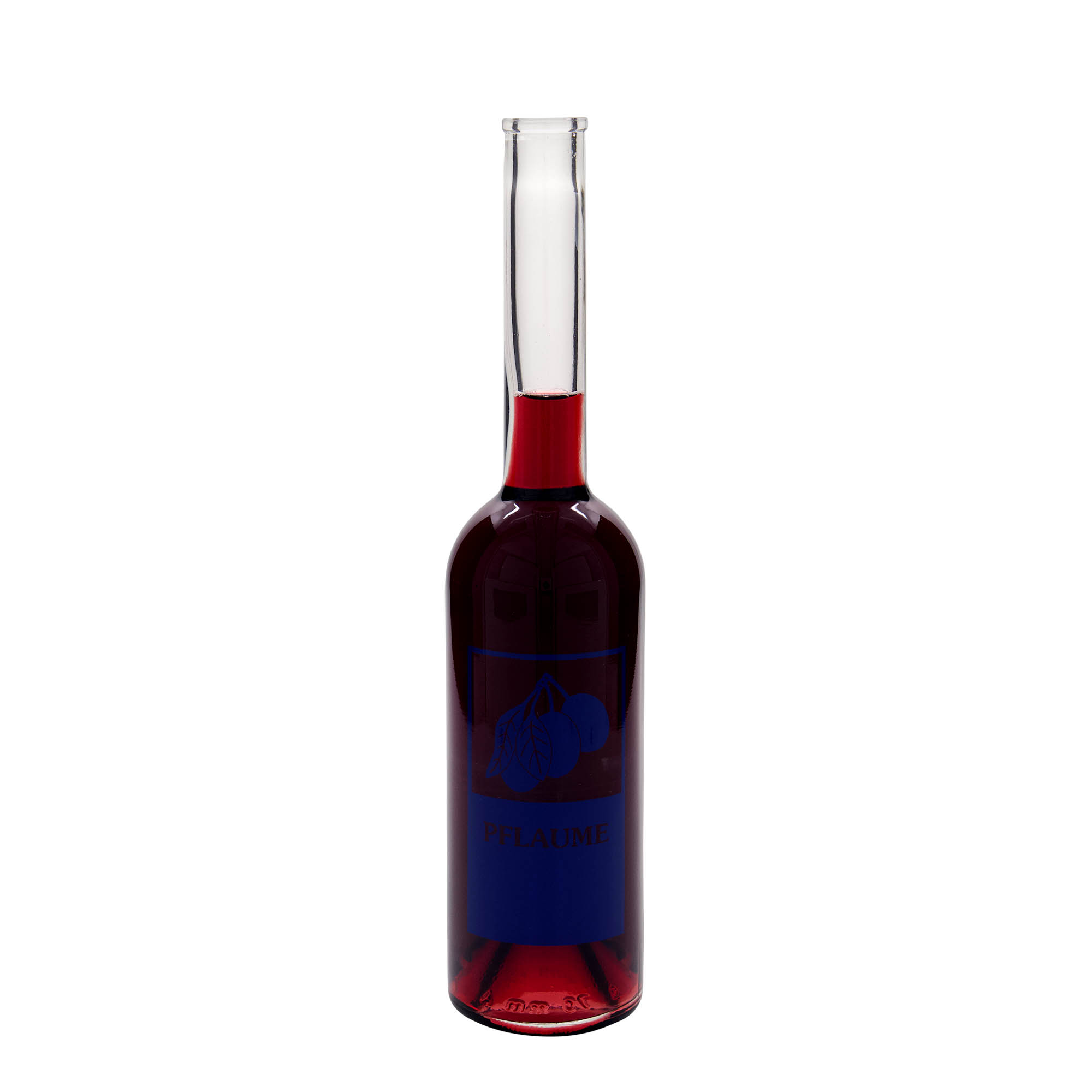 500 ml klaaspudel 'Opera', motiiv: ploom, sulgur: kork