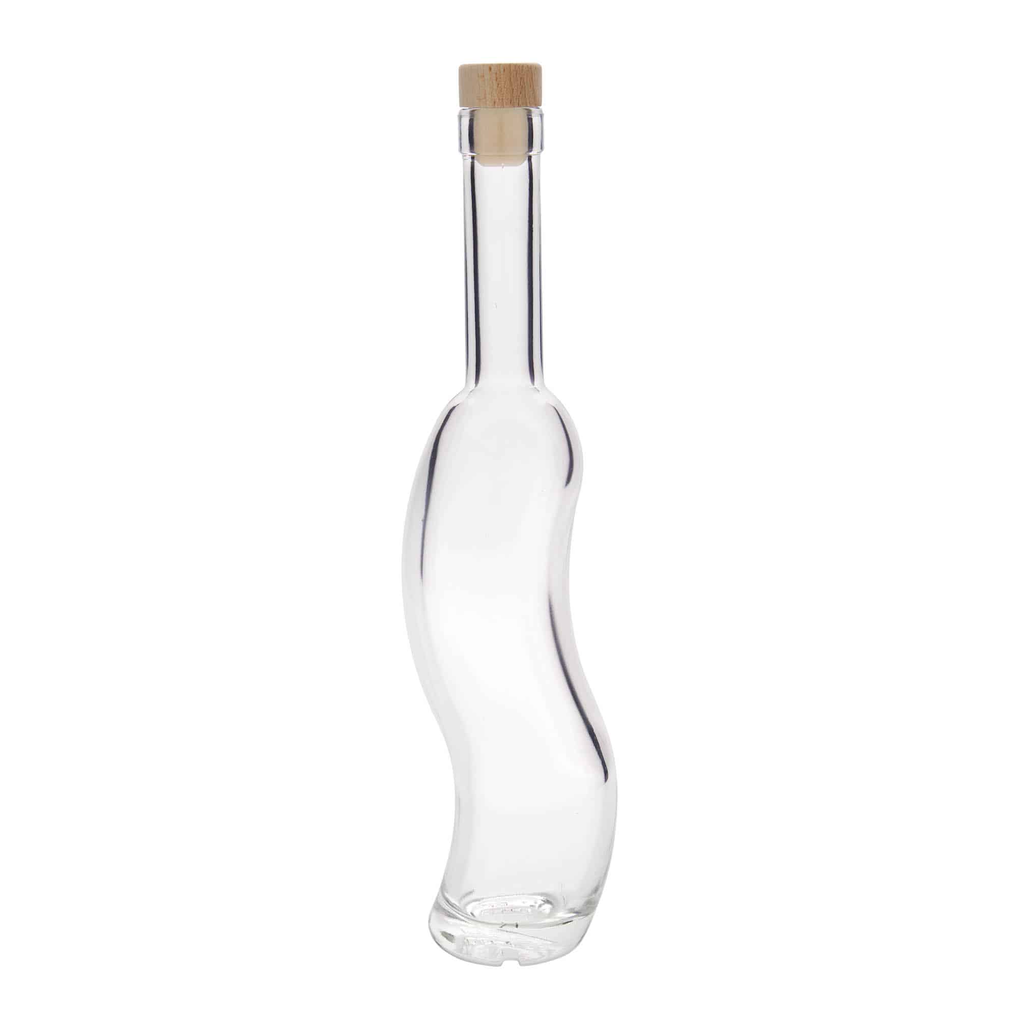 350 ml klaaspudel 'La-Ola', poolümar, sulgur: kork