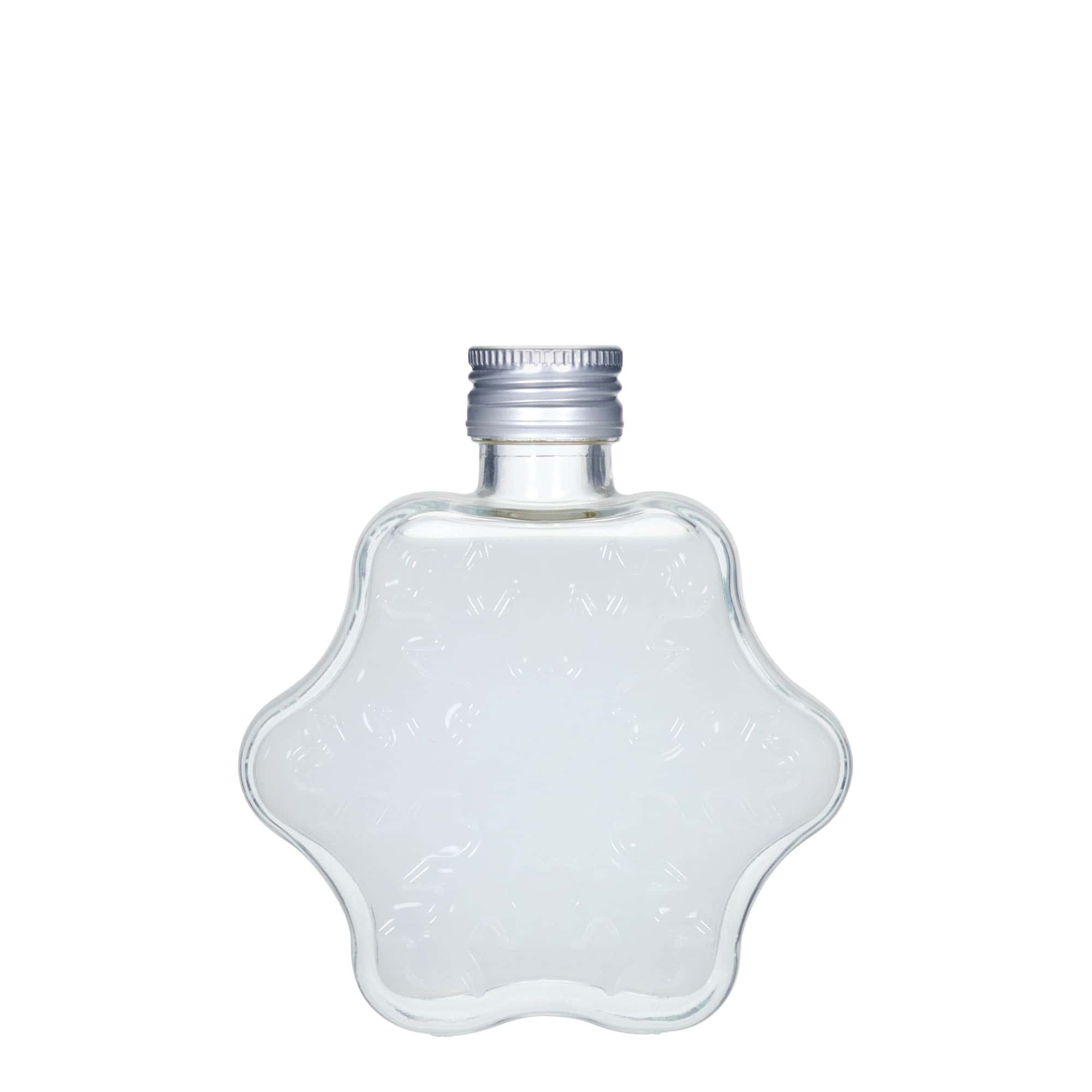 200 ml klaaspudel 'Lumehelbeke', suu: PP 28
