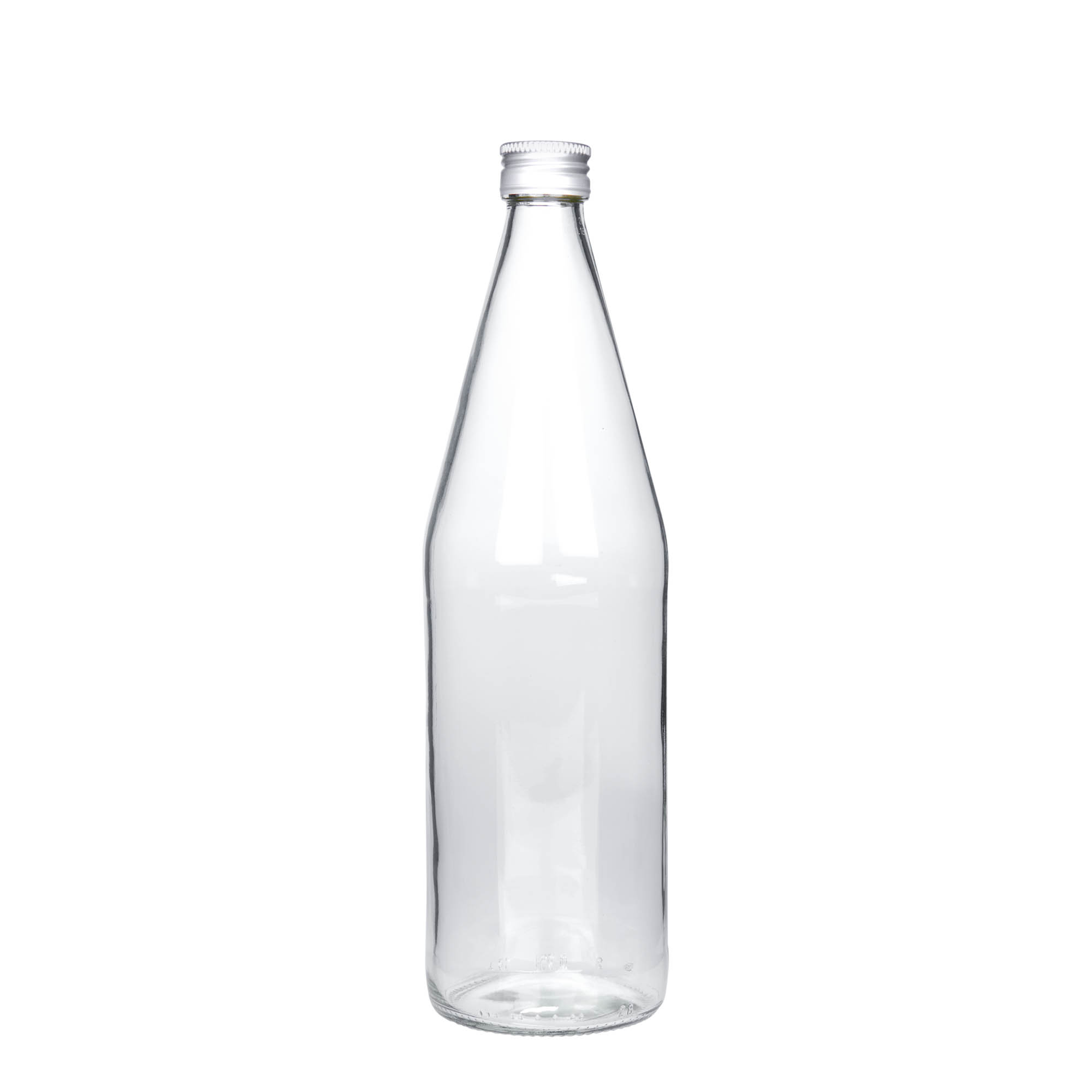 750 ml universaalpudel porgandikujuline, klaas, suuava: PP 28