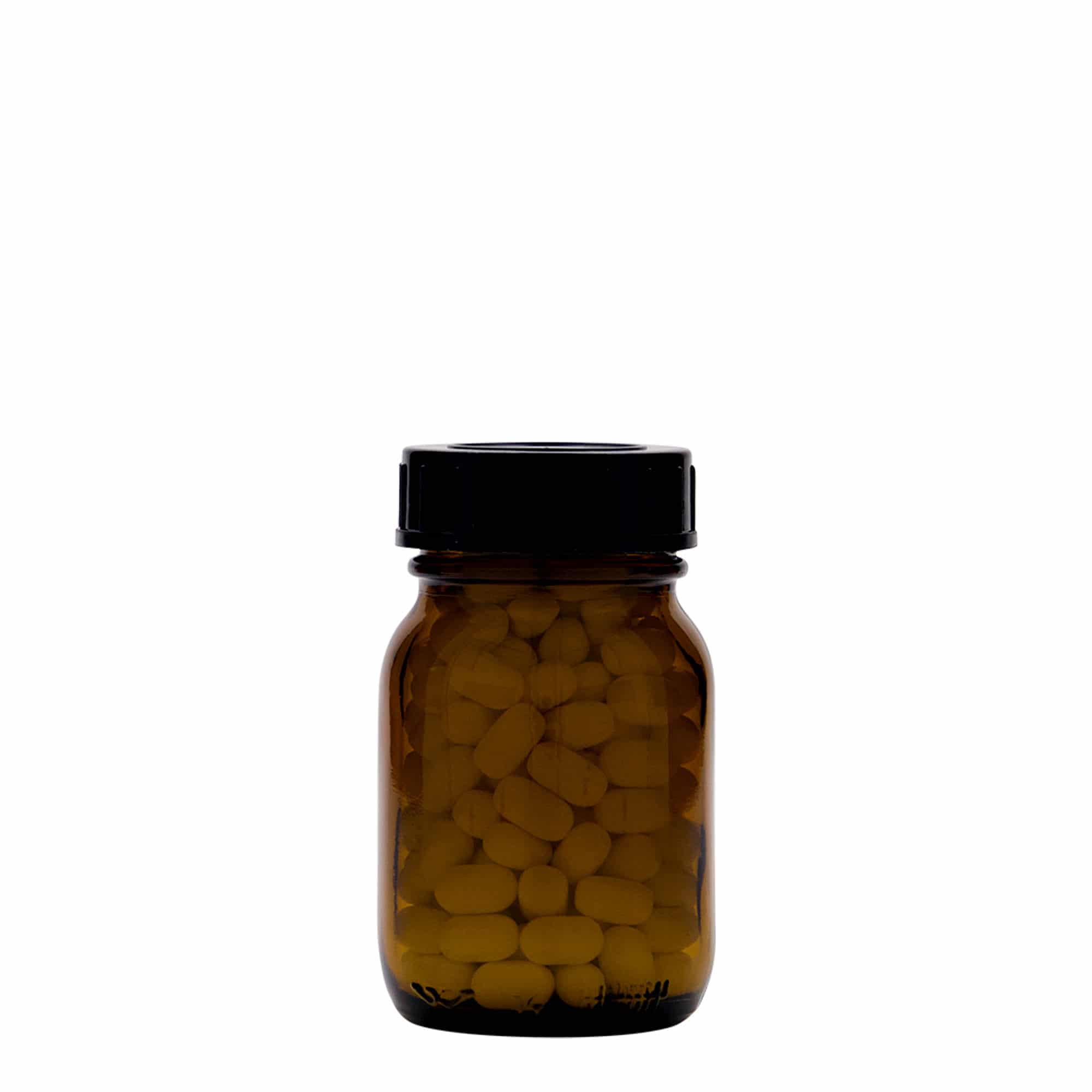 75 ml laiakaelne klaas, pruun, avale: DIN 40