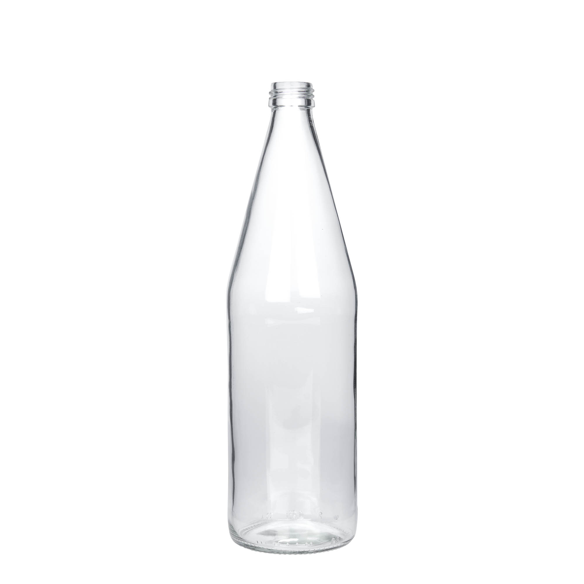 750 ml universaalpudel porgandikujuline, klaas, suuava: PP 28