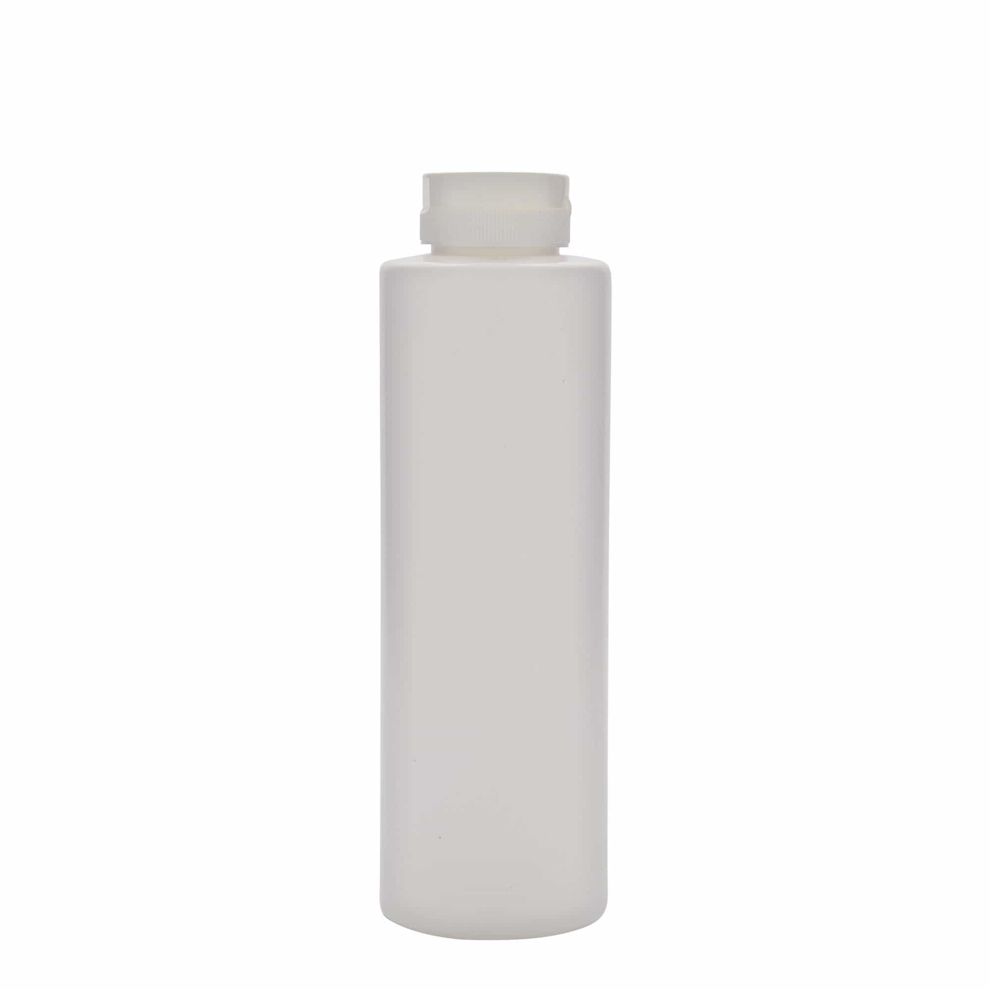 500 ml kastmepudel, LDPE-plast, valge, sulgur:  38/400