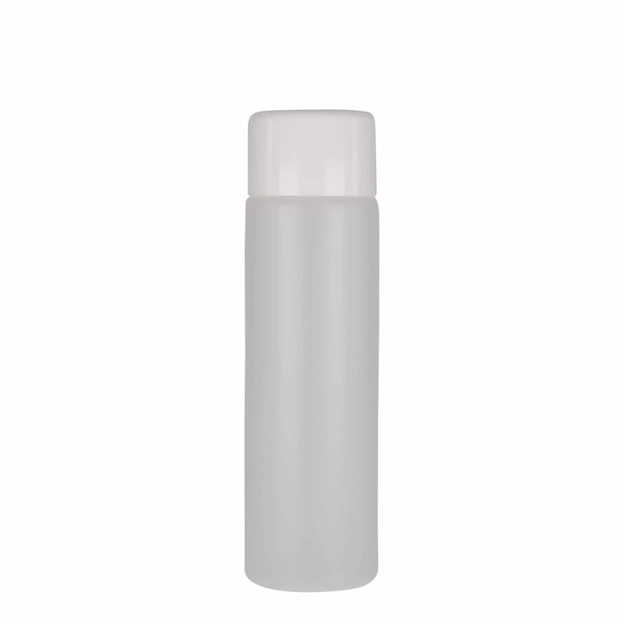 250 ml silinderpudel, PE-plast, loomulik värv, sulgur: keeratav kork