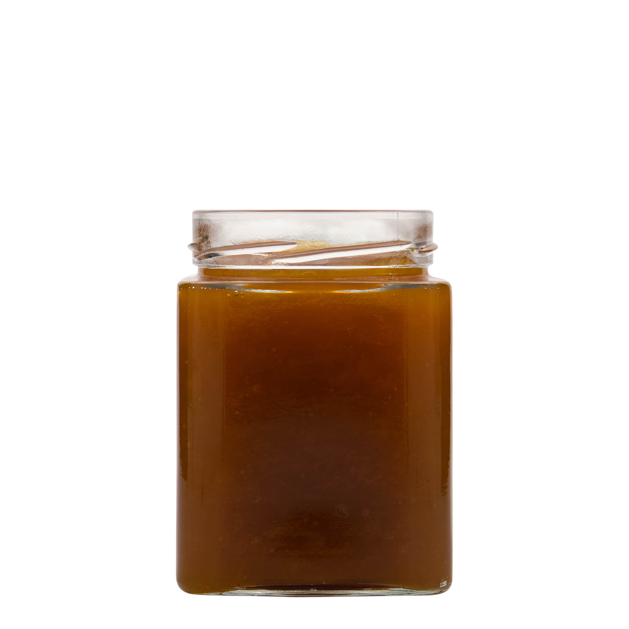 580 ml ruudukujuline klaaspurk 'Ikarus', suu: Deep-Twist-Off (DTO 82)