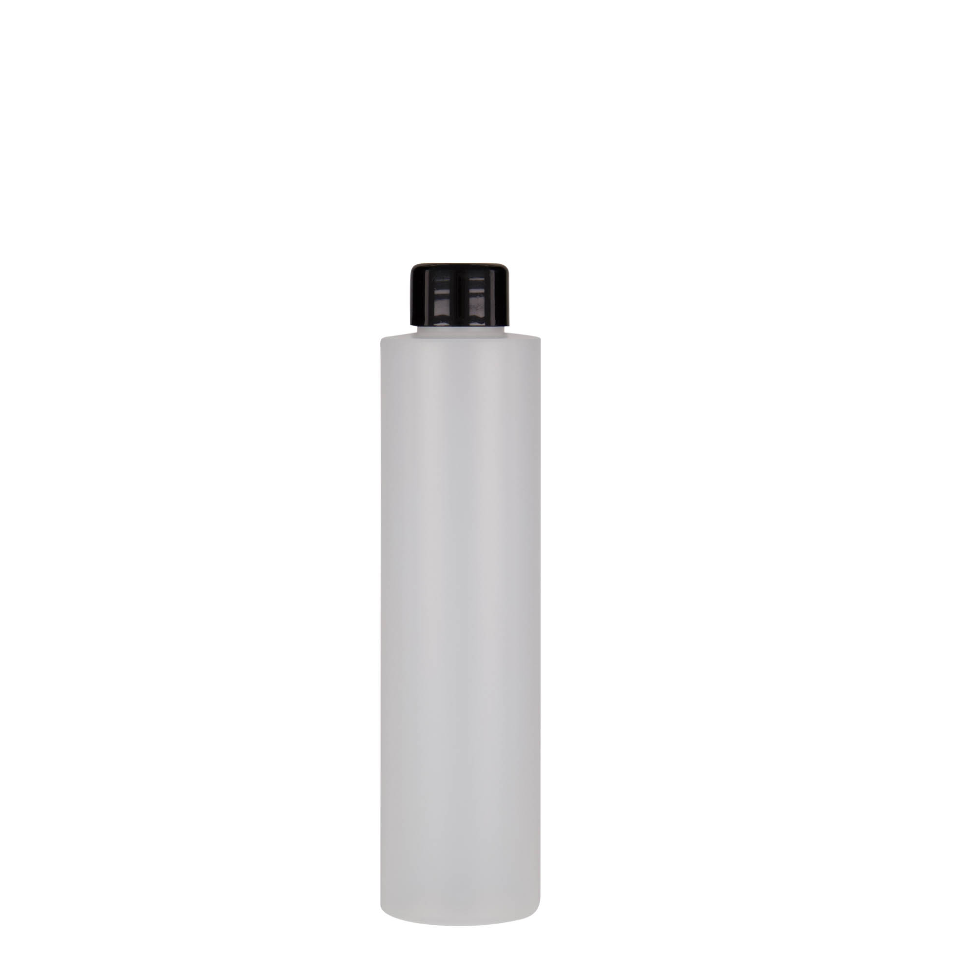 200 ml plastpudel 'Pipe', HDPE, naturaalne, suu: 24/410