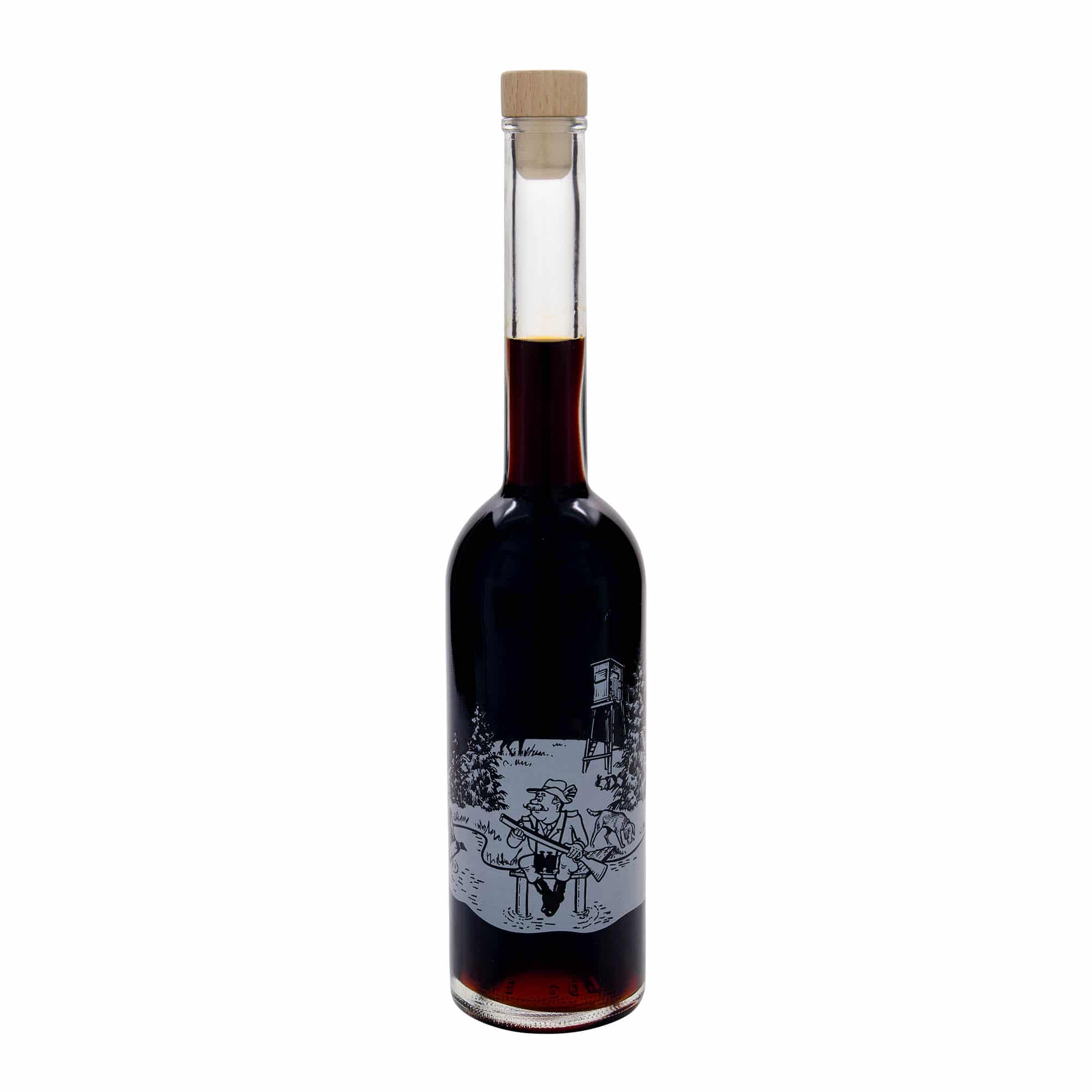 500 ml klaaspudel 'Opera', motiiv: jahimees, sulgur: kork