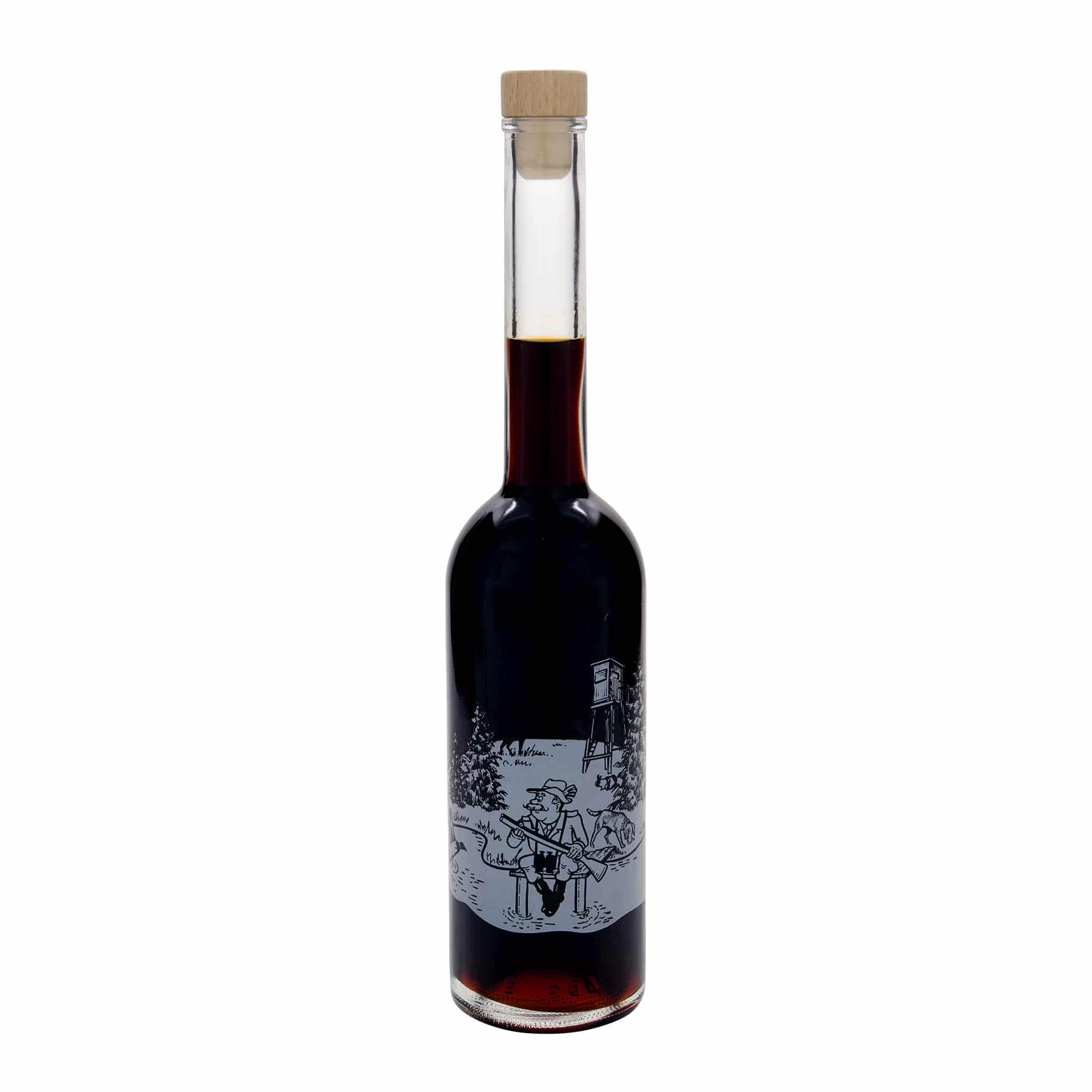 500 ml klaaspudel „Opera“, motiiv: jahimees, avale: kork