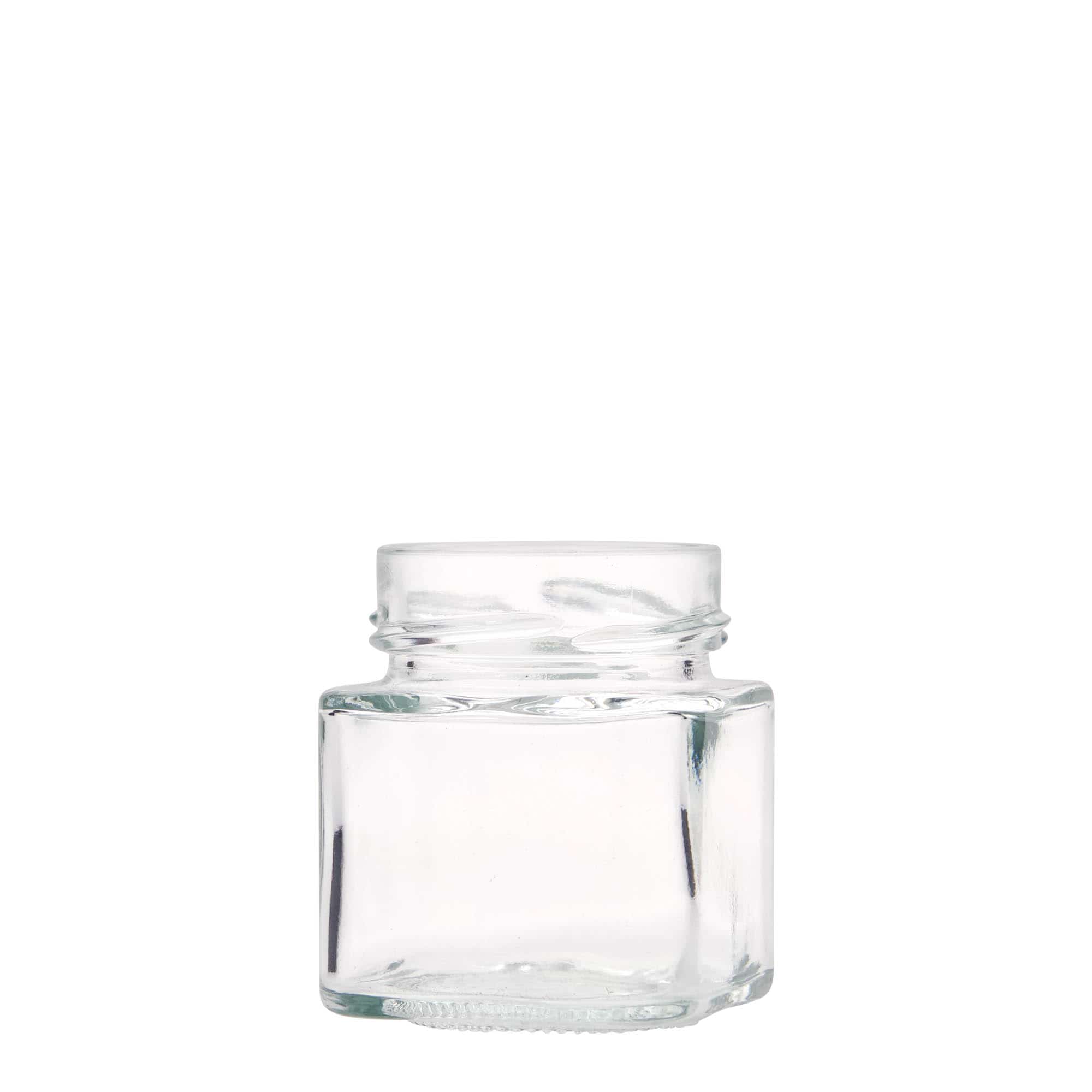 156 ml ruudukujuline klaas „Funny“, avale: Deep-Twist-Off (DTO 58)