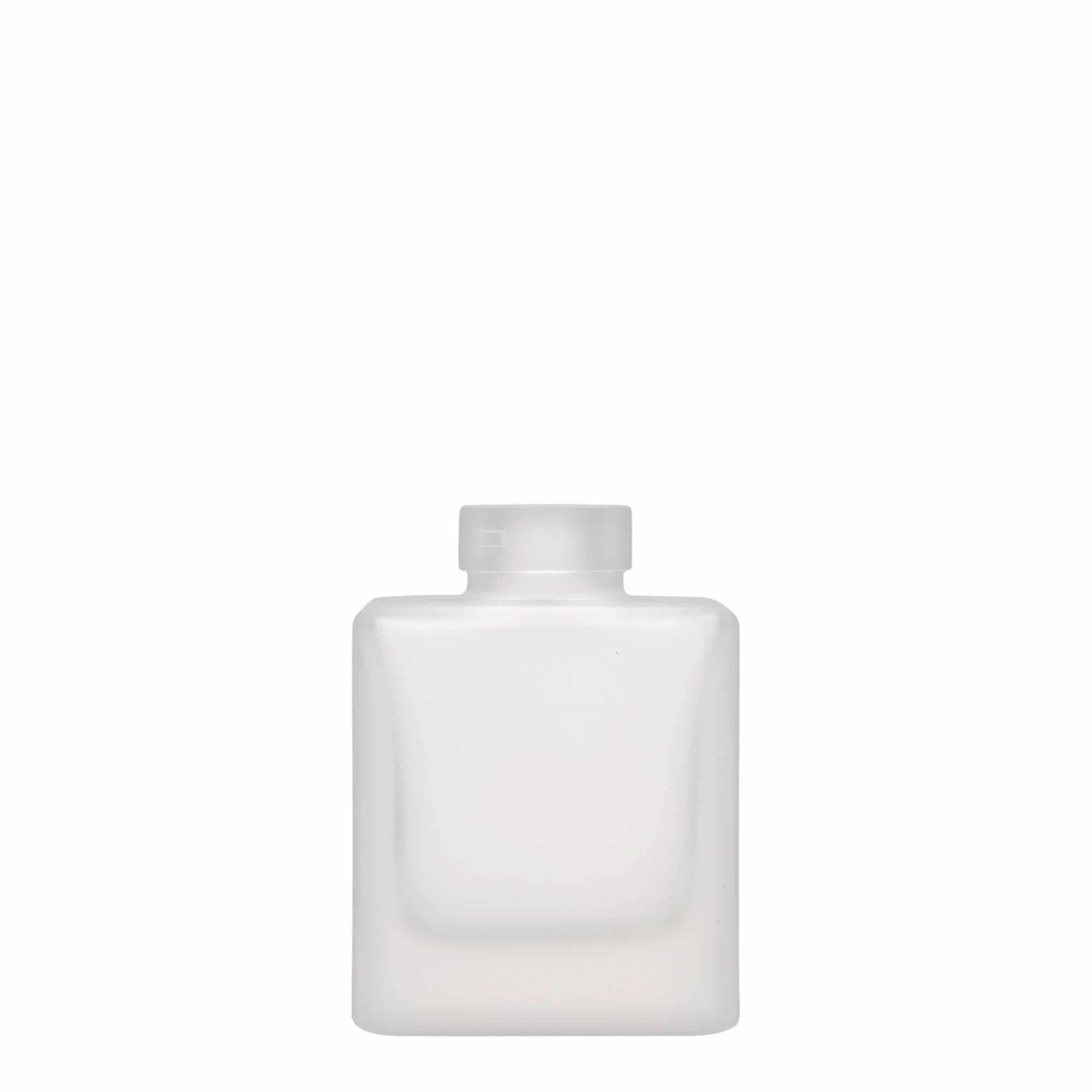 100 ml klaaspudel 'Cube', ruudukujuline, matt, sulgur: kork 100 ml klaaspudel 'Cube', ruudukujuline, matt, sulgur: kork