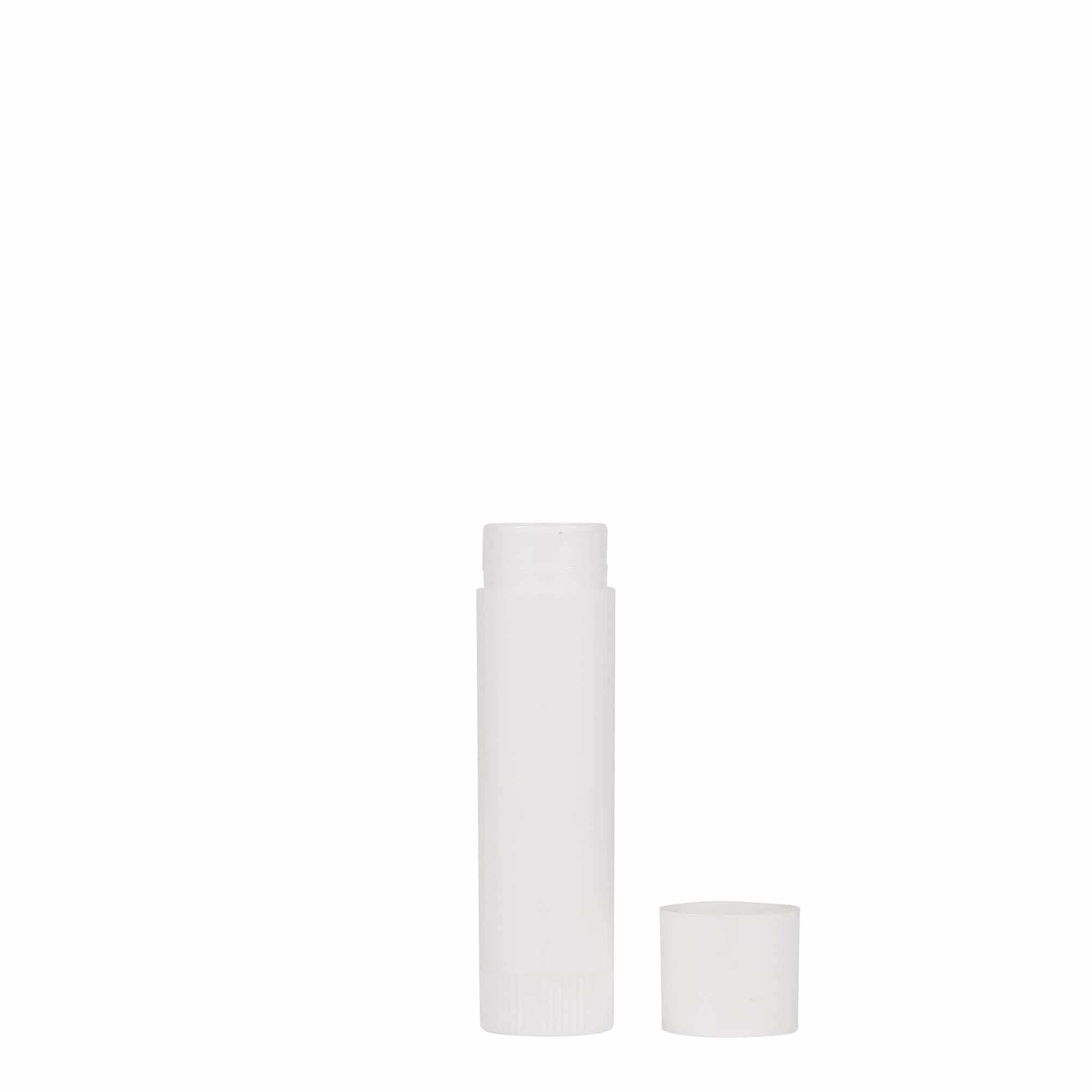 6 ml huulepulga kest, PP-plast, valge