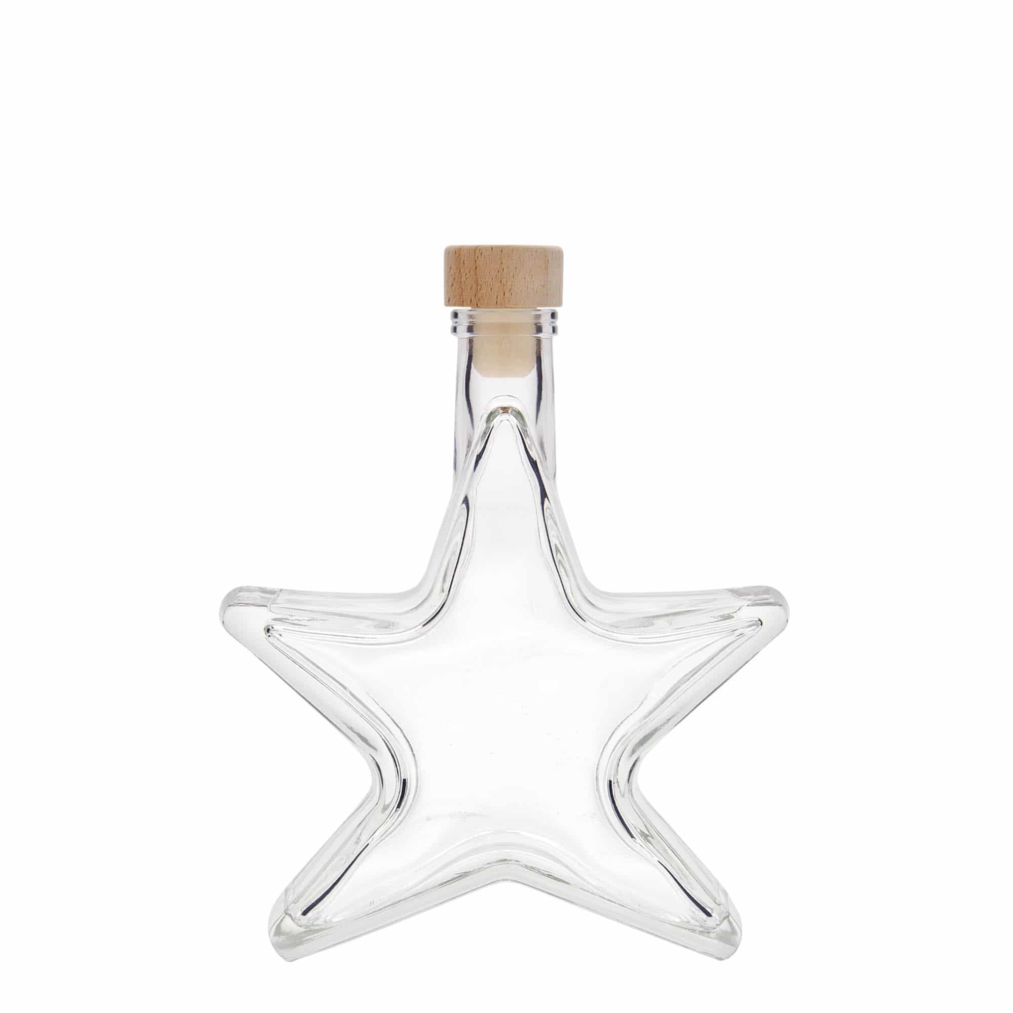 200 ml klaaspudel 'Stern', ava: kork