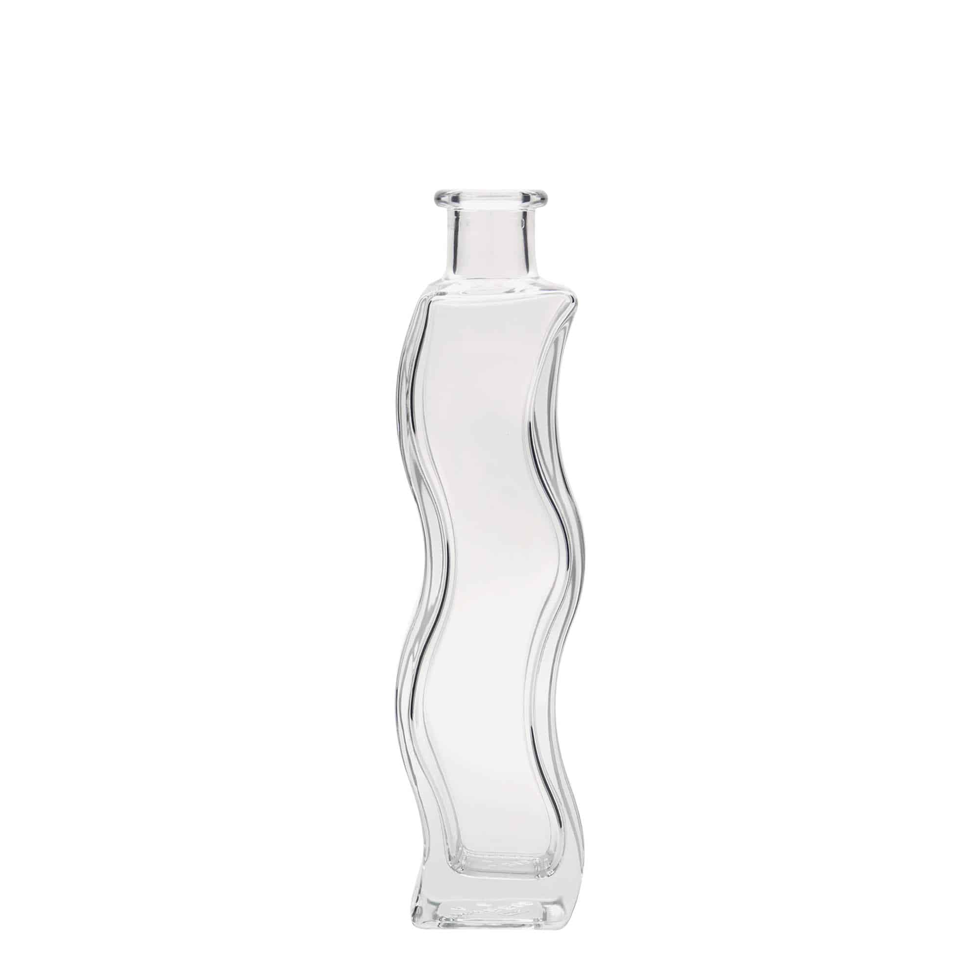 200 ml klaaspudel 'Welle', ruudukujuline, suuava: kork 200 ml klaaspudel 'Welle', ruudukujuline, suuava: kork