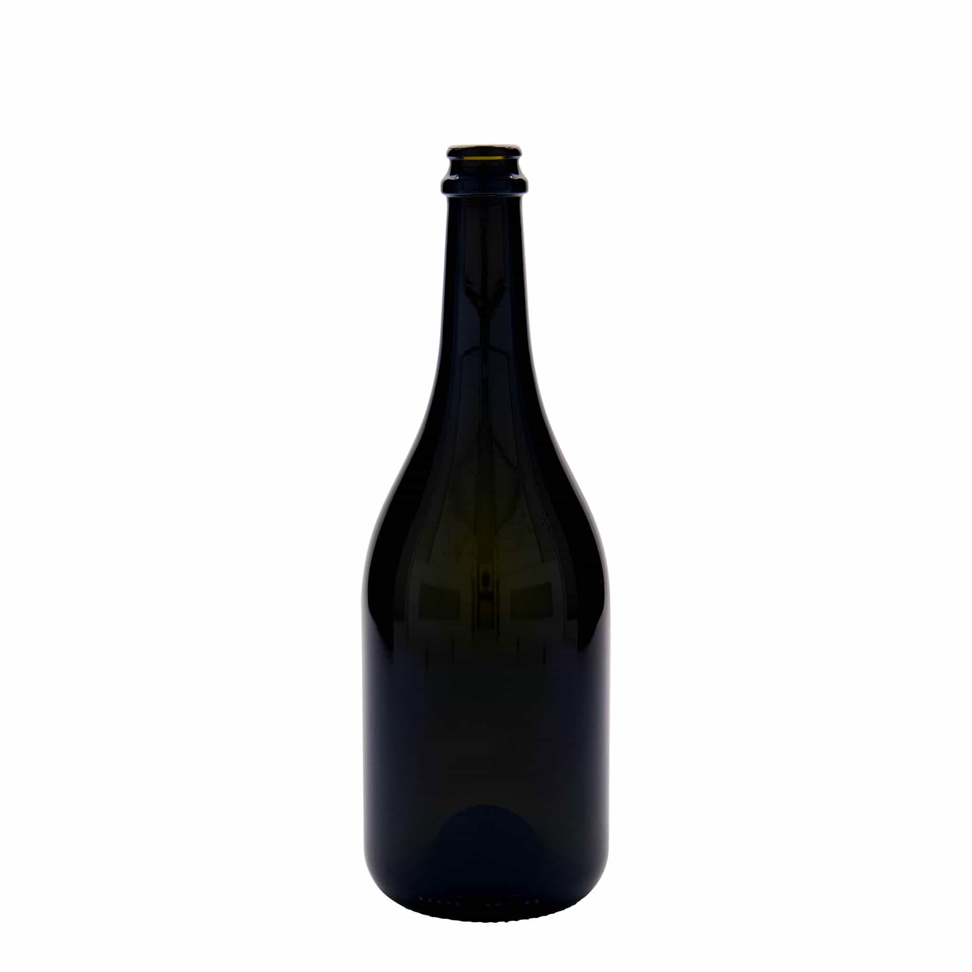 750 ml õllepudel „Horta“, klaas, antiikroheline, avale: kroonkaan