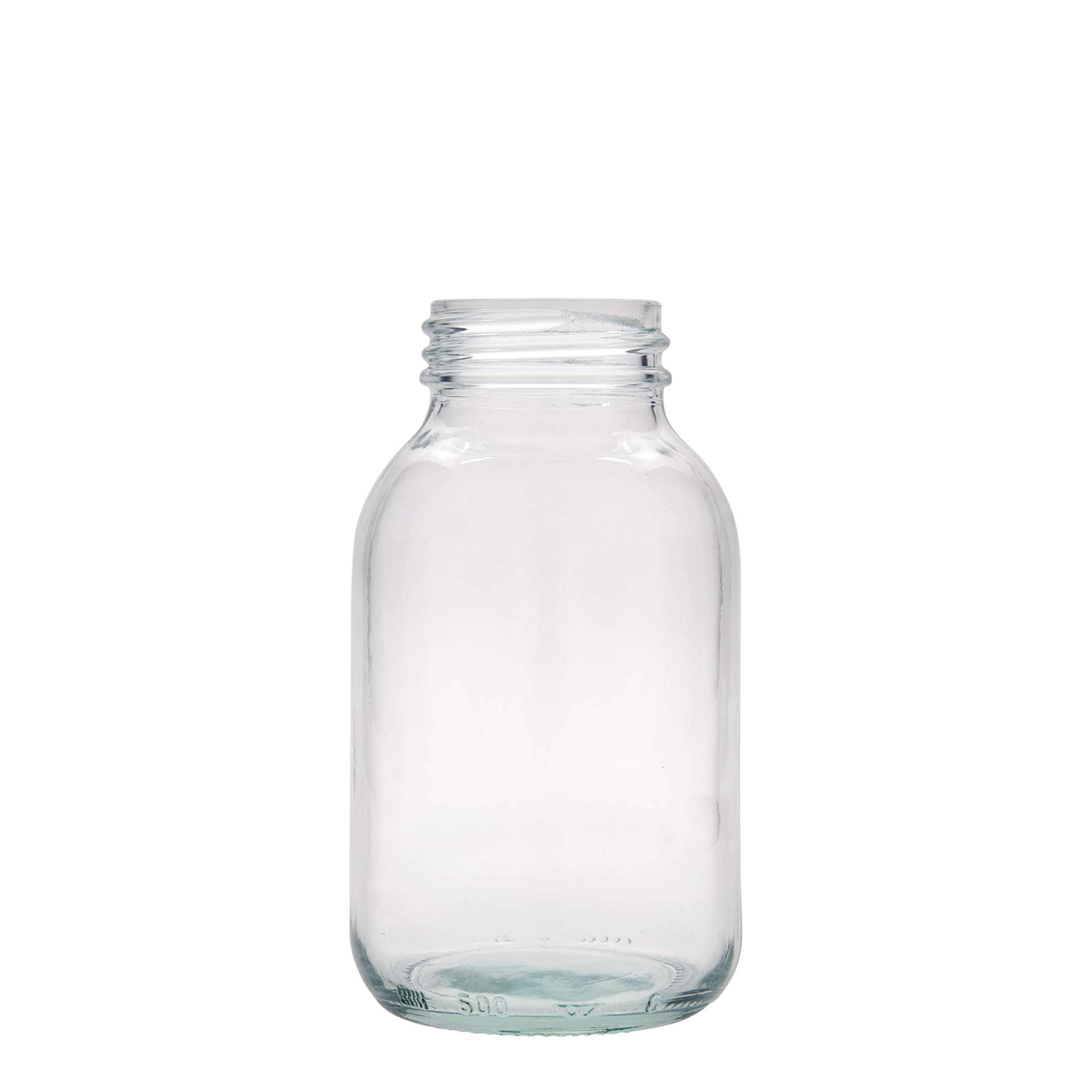 500 ml laiakaelne klaaspurk, avale: DIN 55