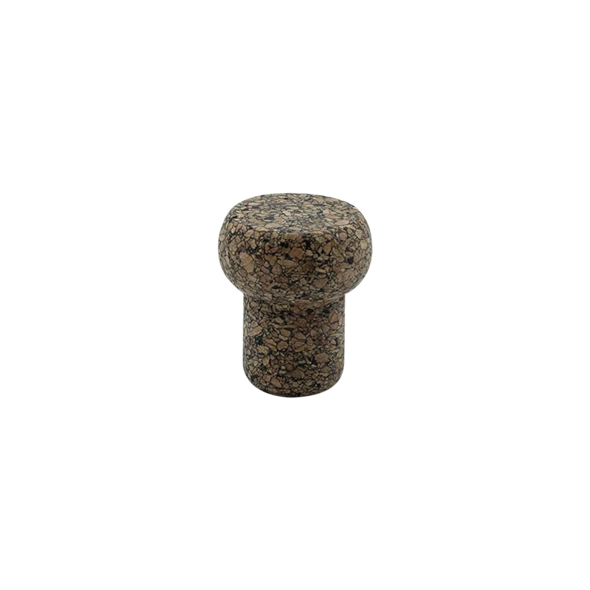 Käepideme kork 'Barrel' 19,5 mm, Corkcoal, suu jaoks: kork