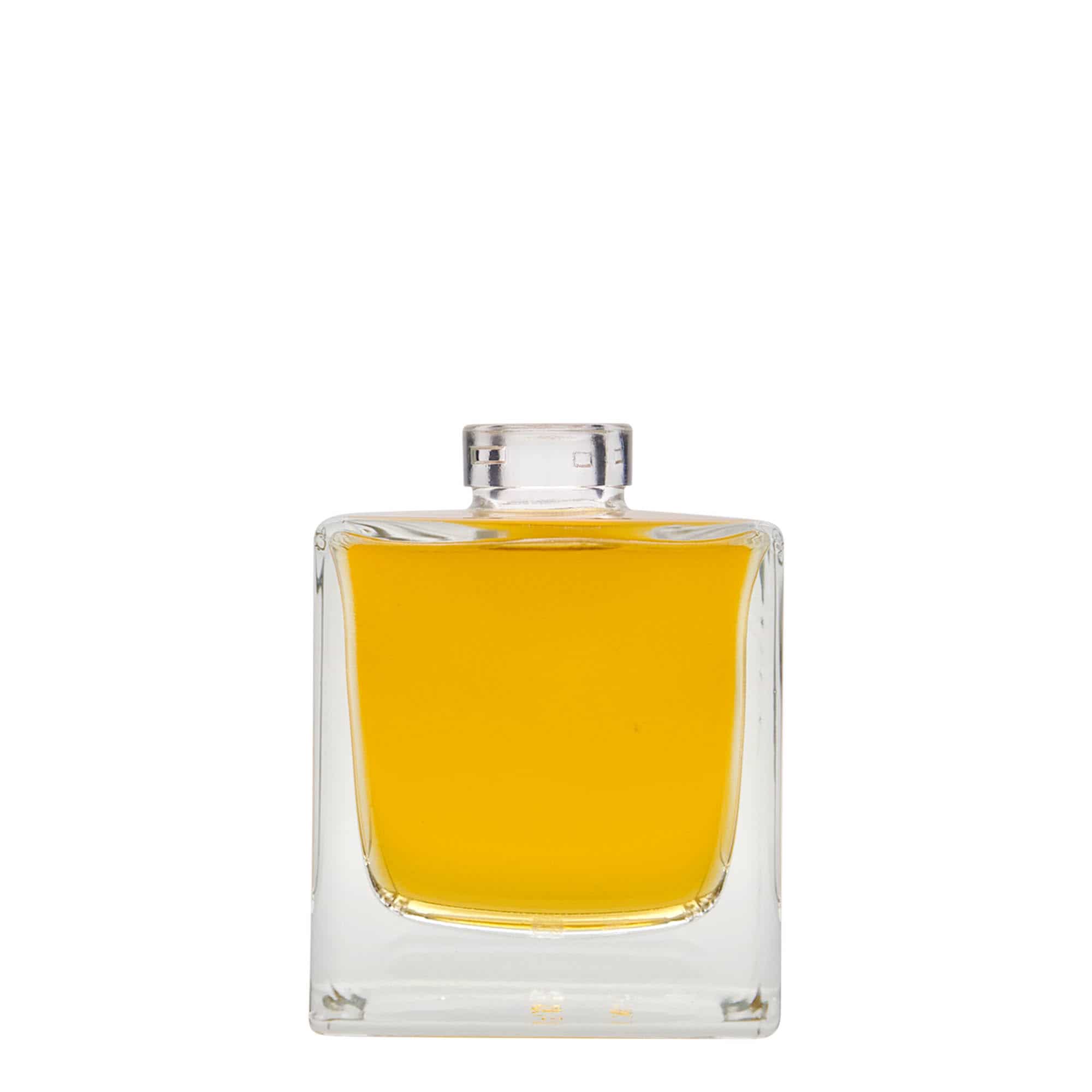 200 ml klaaspudel 'Cube', ruudukujuline, sulgur: kork