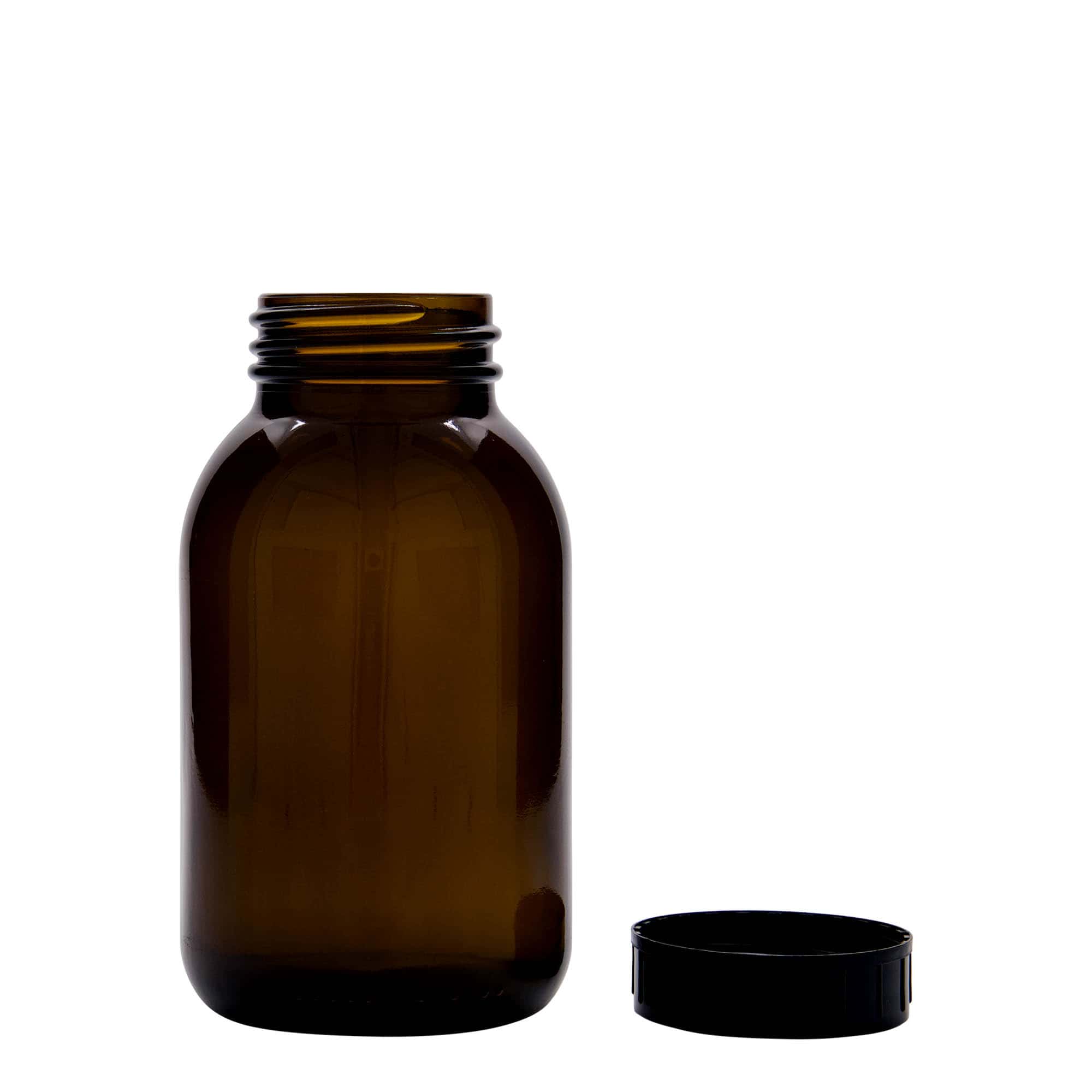 500 ml laia kaelaga purk, pruun, sulgur: DIN 55