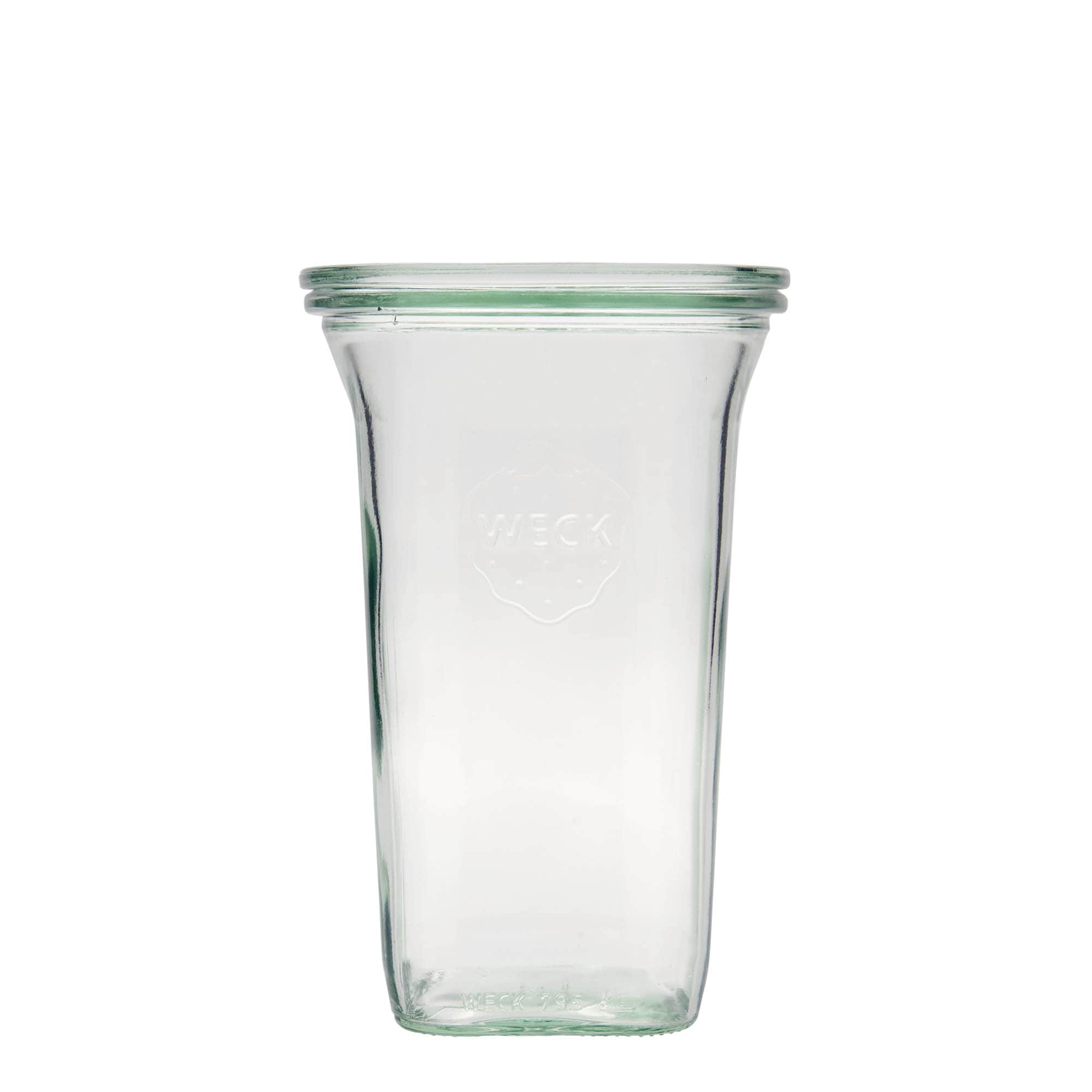 795 ml WECK-Quadro klaas, ruudukujuline, avale: ümar serv