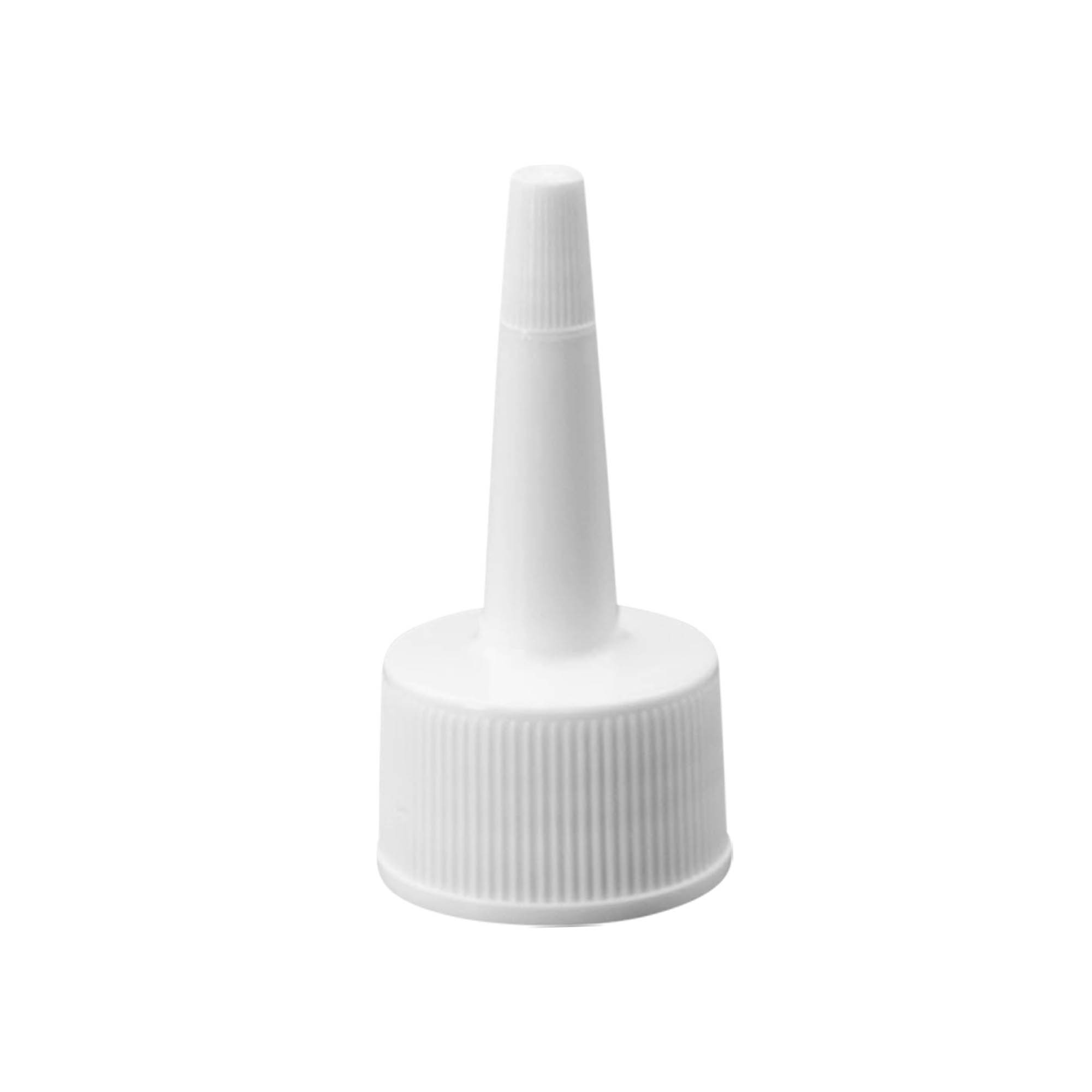 Kruvikork aplikaatoriga, PP-plastik, valge, sobib avale: 24/410