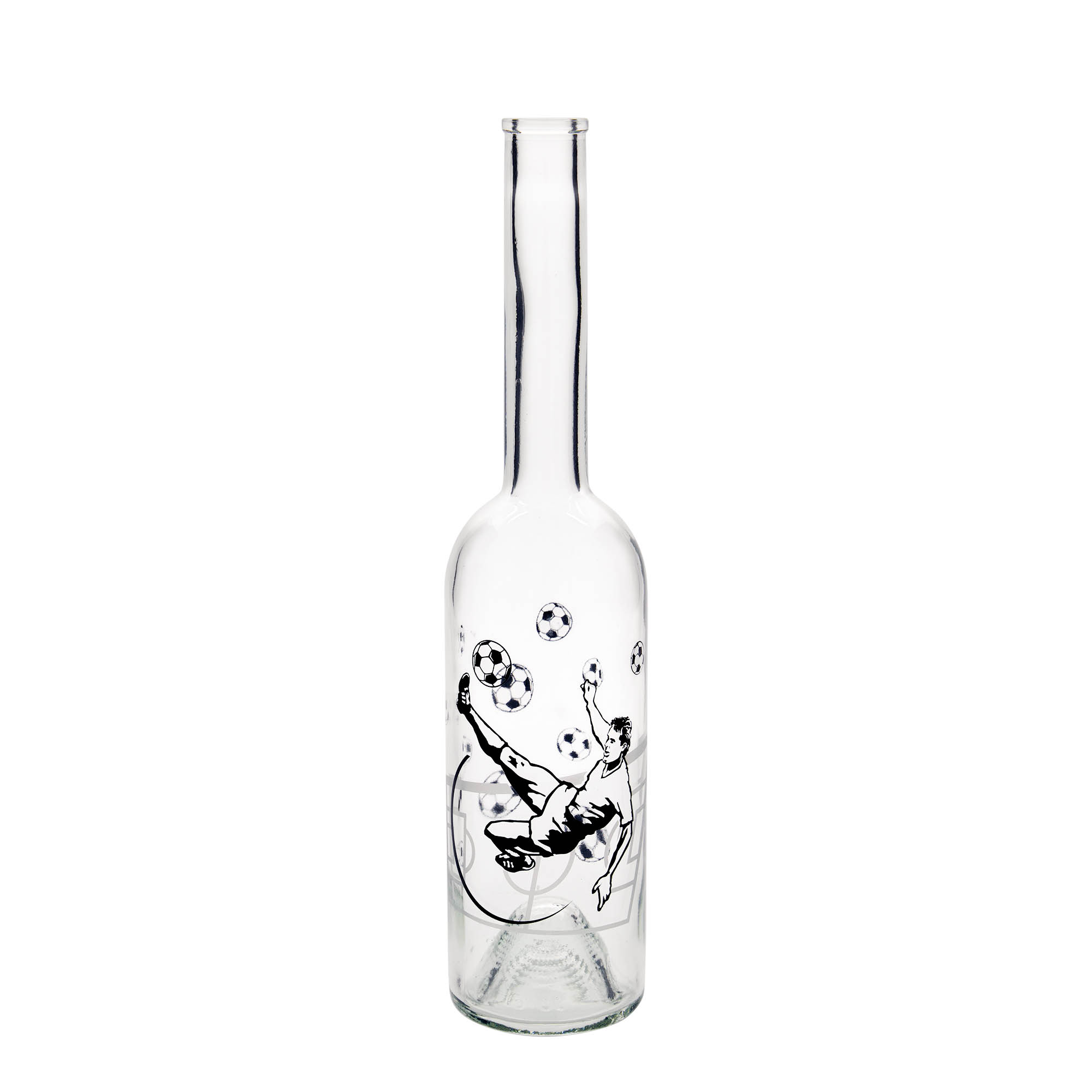 500 ml klaaspudel 'Opera', motiiv: jalgpallur, kael: kork 500 ml klaaspudel 'Opera', motiiv: jalgpallur, kael: kork