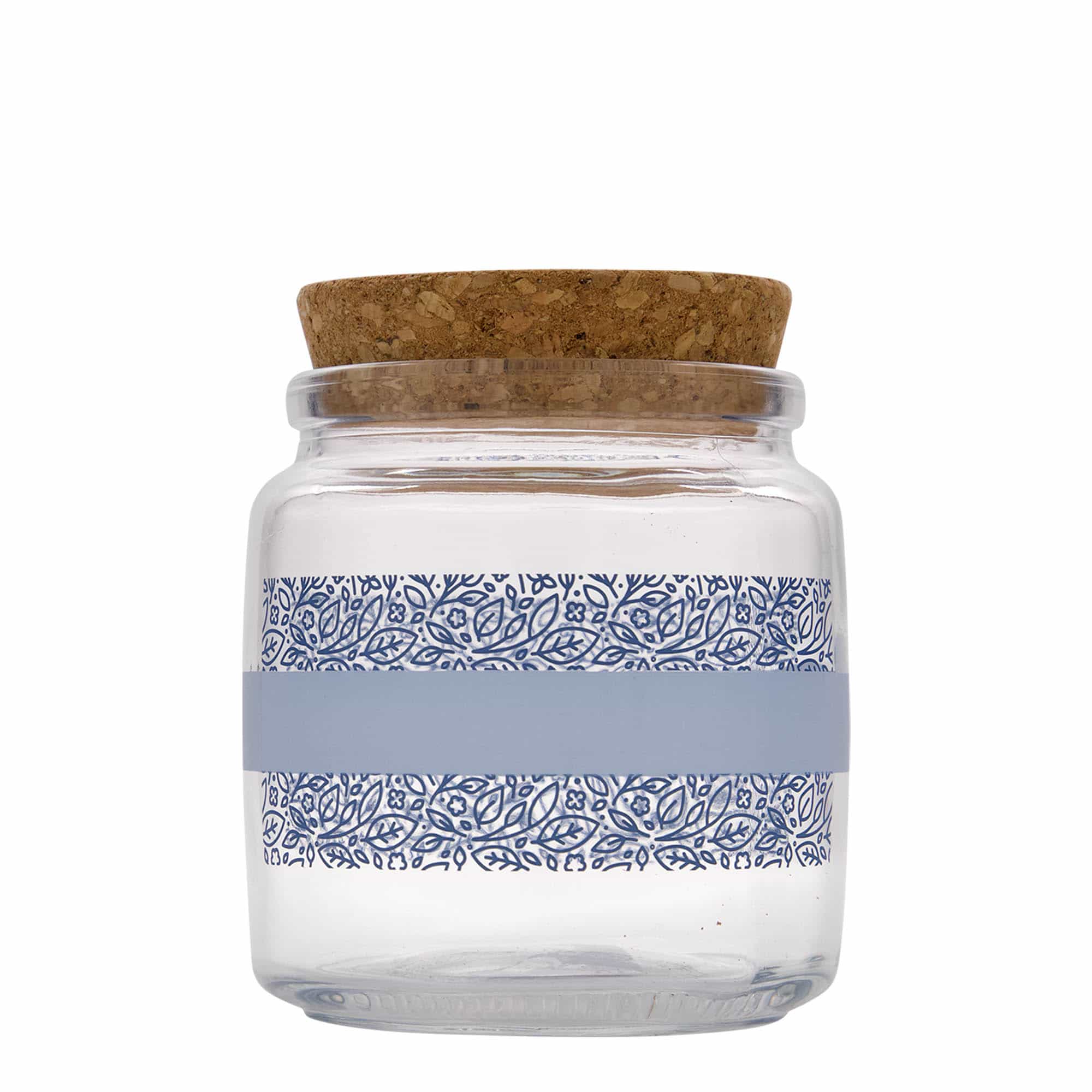 750 ml korksulguriga purk 'Giara', motiiv: Naturalmente blu, sulgur: kork