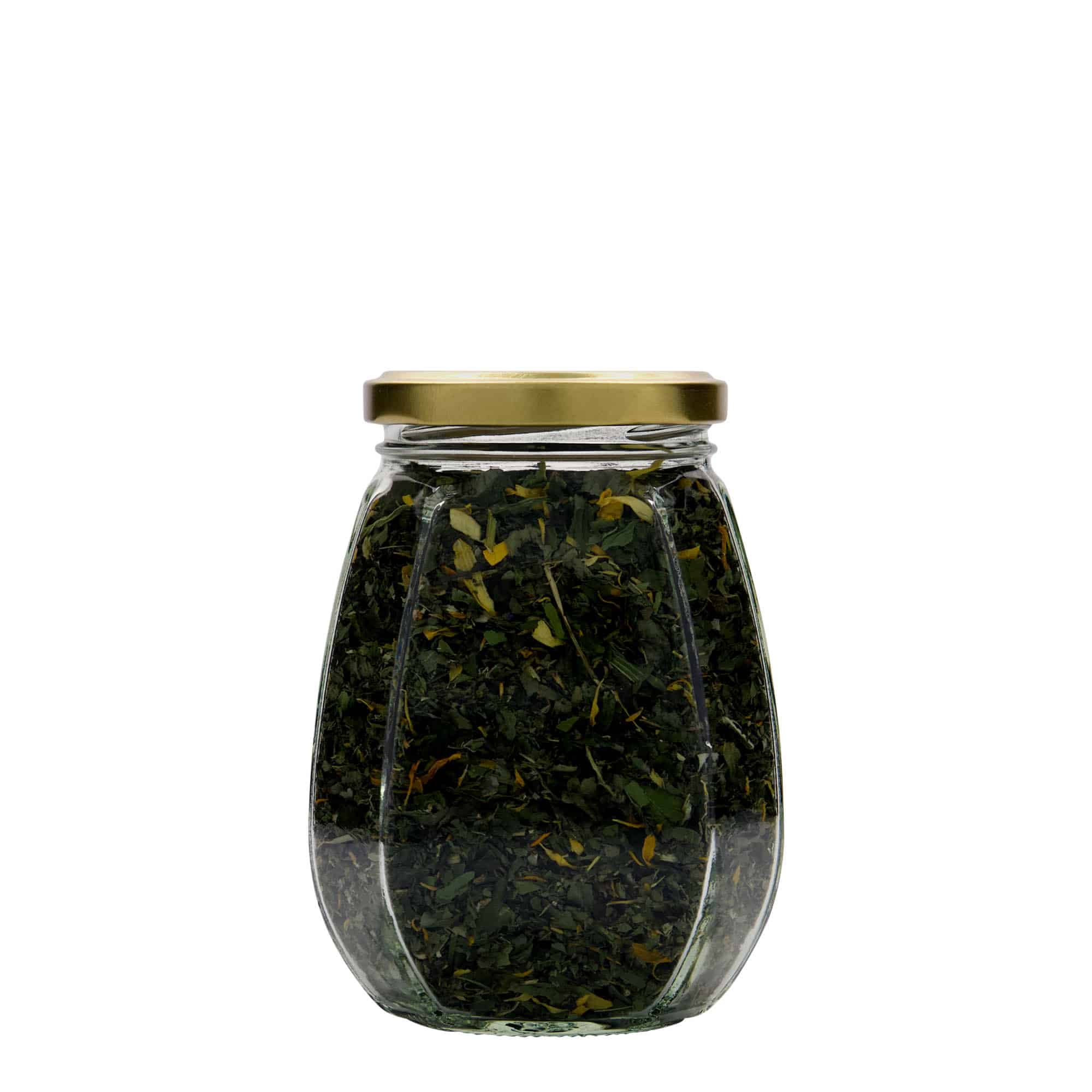 385 ml kaunistuspurk, kuusnurkne, avale: Twist-Off (TO 63)