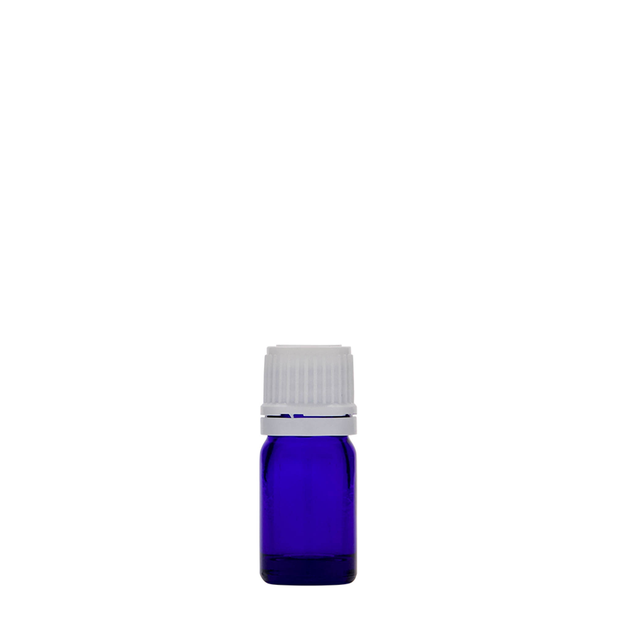 5 ml meditsiinipudel, klaas, kuninglik sinine, avaus: DIN 18